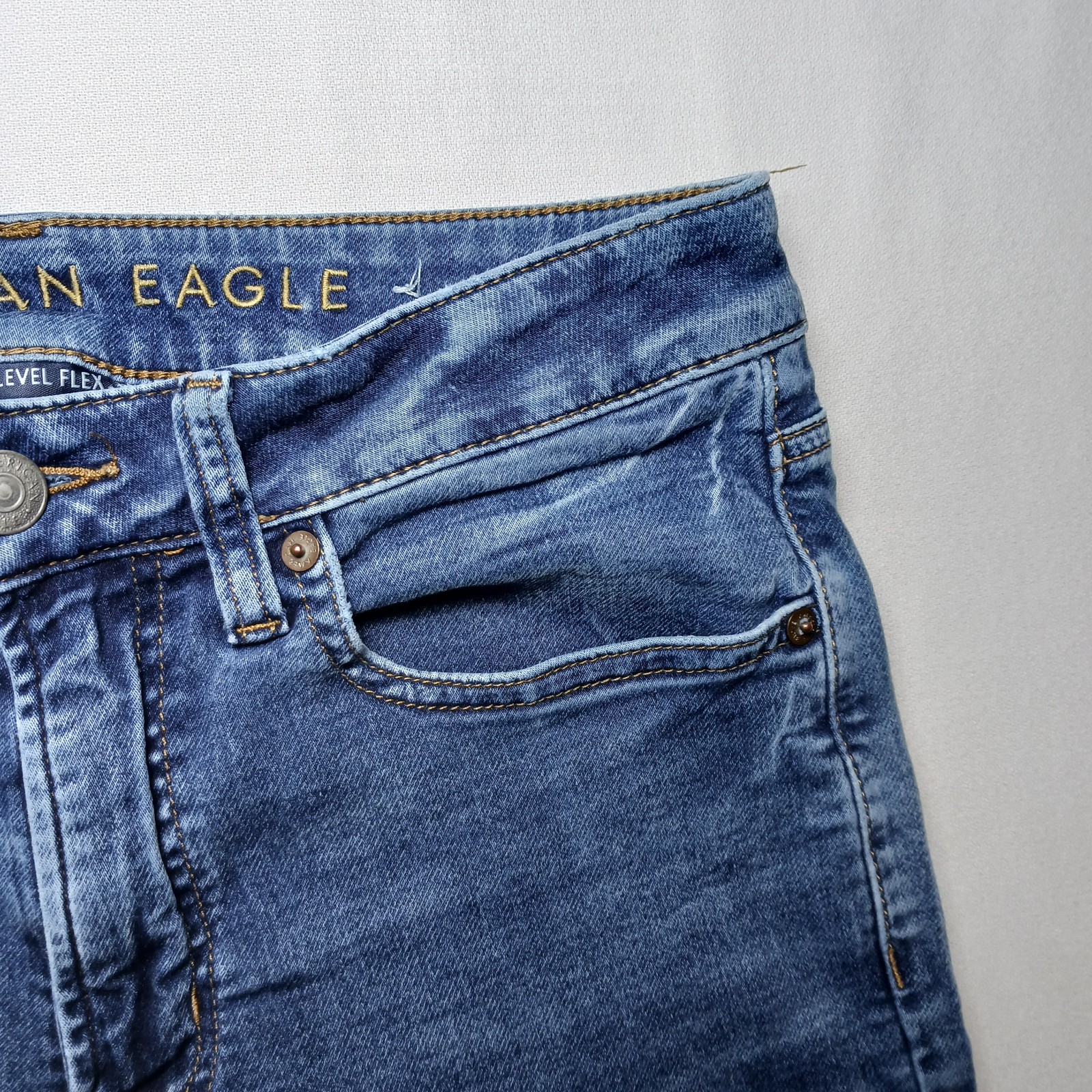 American Eagle Mens Next Level Flex Slim Jeans 31X32 Dark Blue Denim