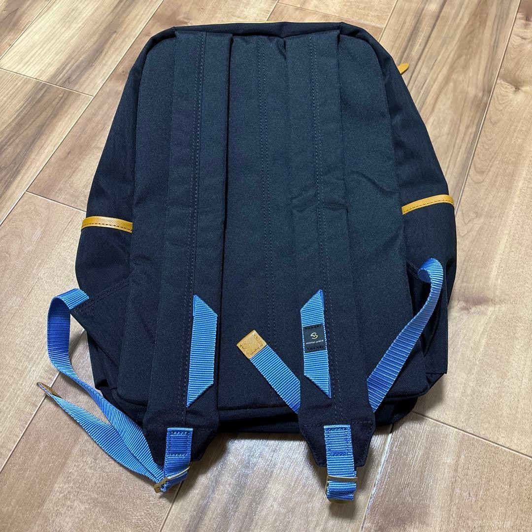 Master-piece Backpack Black Blue Beige Nylon Near Mint Condition