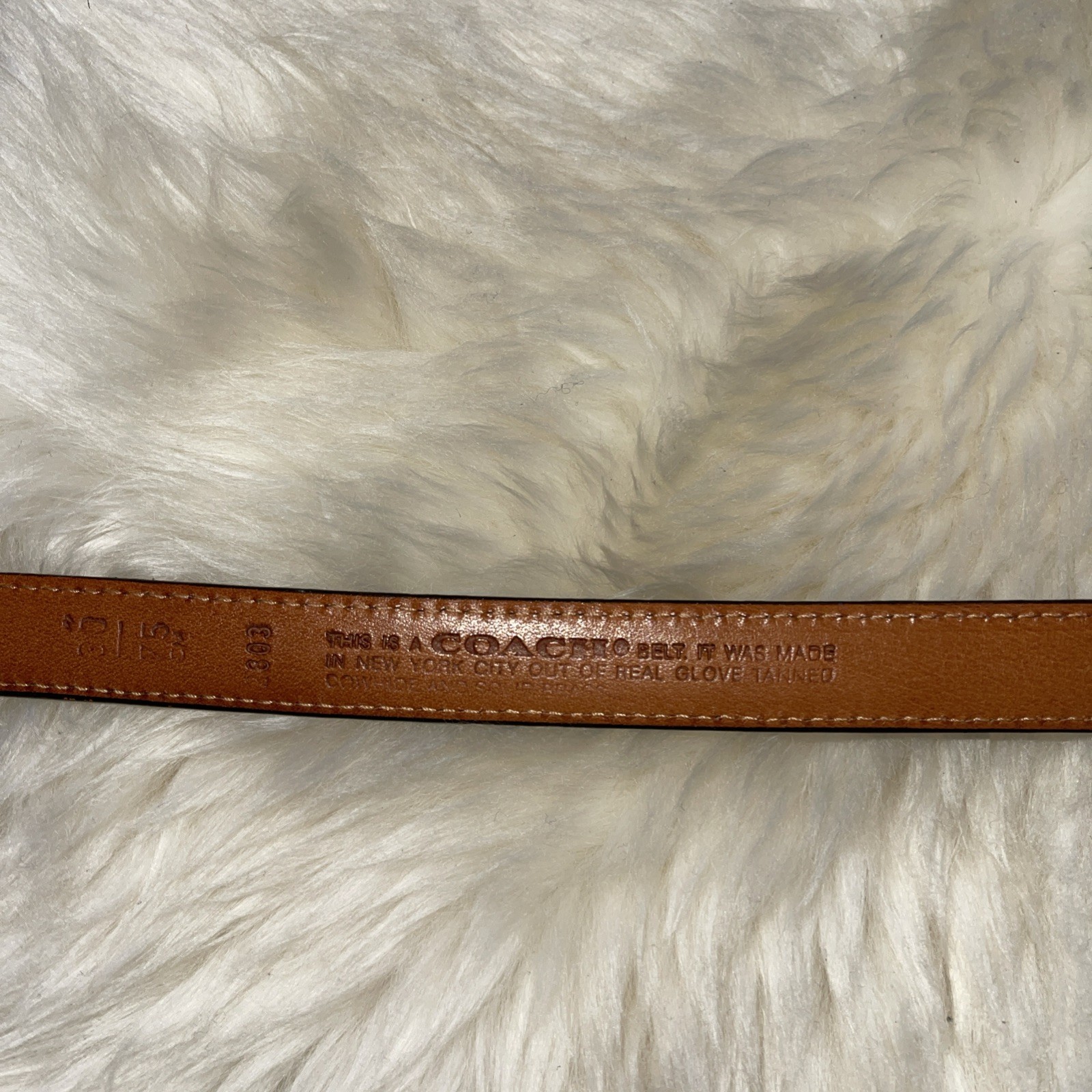 VINTAGE Coach Med Brown Leather Belt #2803 Handcrafted In USA Women’s 30″/75cm
