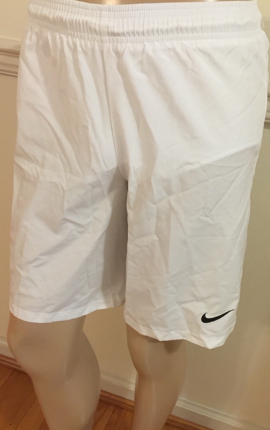 Men’s Nike M White Athletic Shorts Casual Elastic Waist 725904-100 – Small Mark