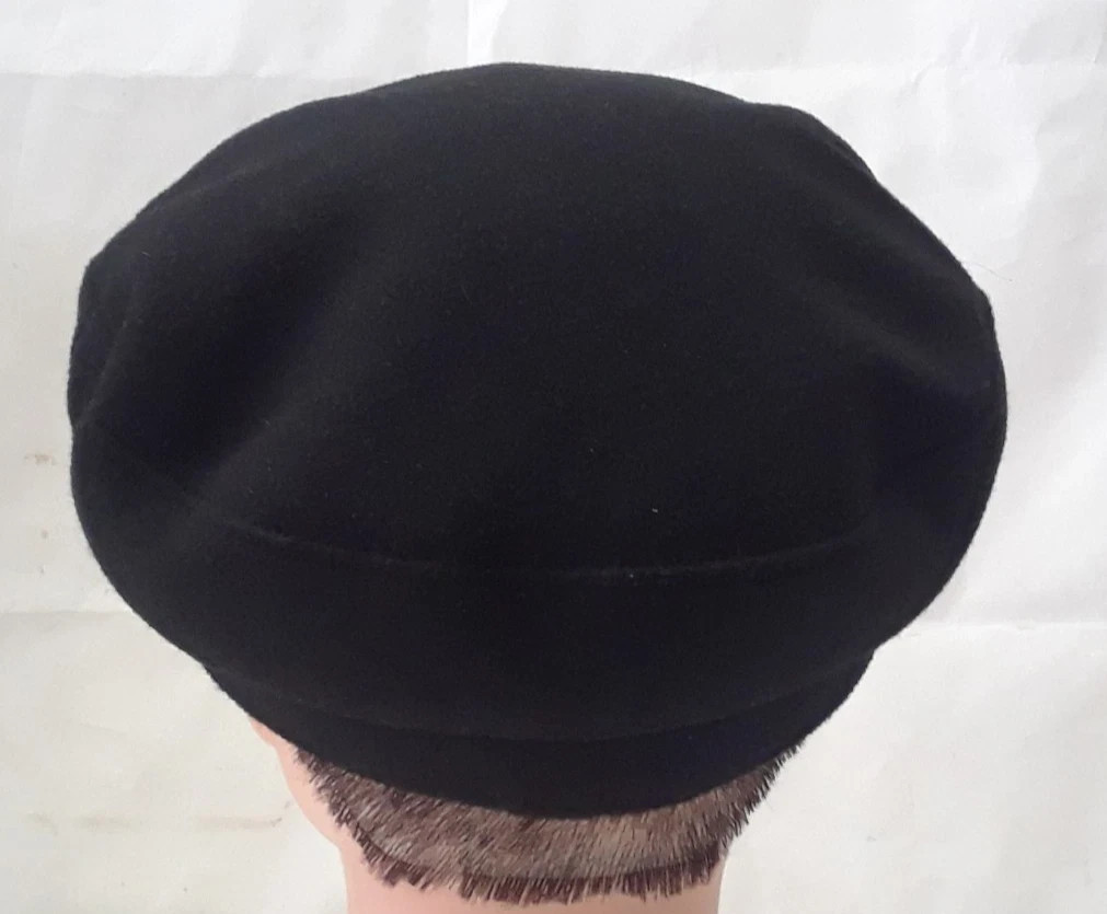 Newsboy Cap Classic Black Unisex Adjustable Satin Lining
