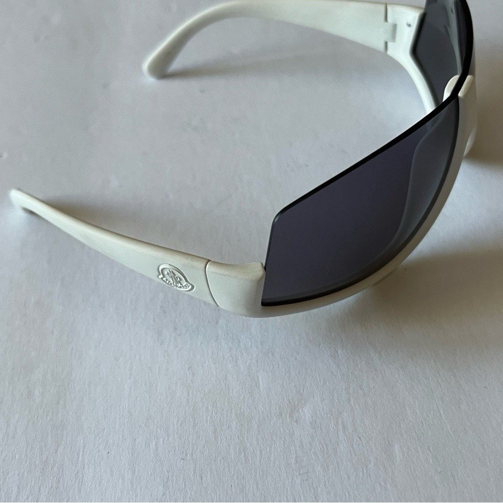 MONCLER Vyzer ML0269 21C UNISEX SEMI RIM SUNGLASSES WHITE PRE-OWNED EXCELLENT
