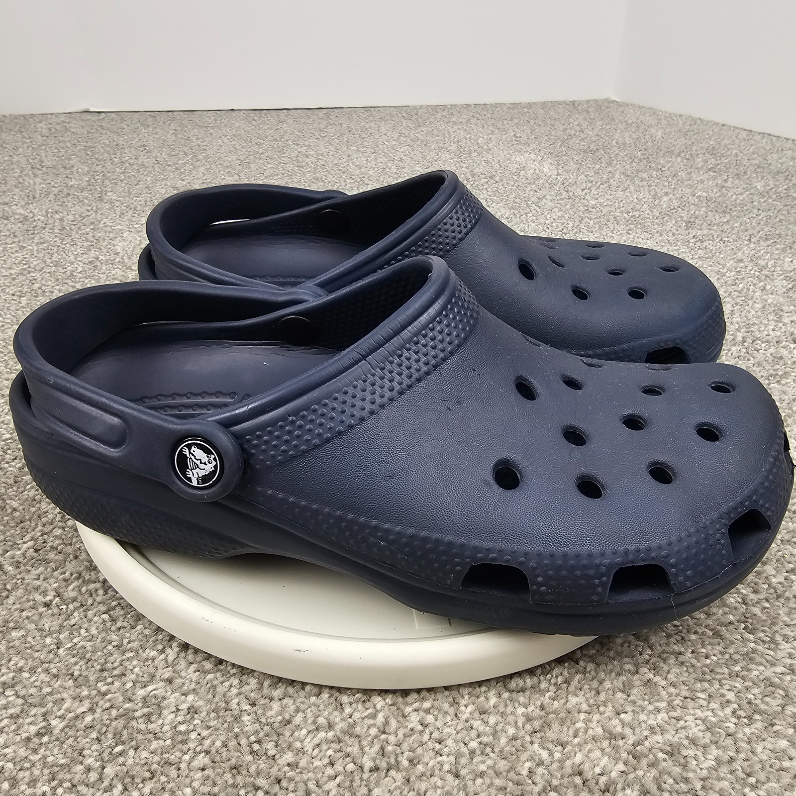 Crocs Classic Clogs Slip On Water Shoes Navy Blue Unisex Adult W 9 M 7