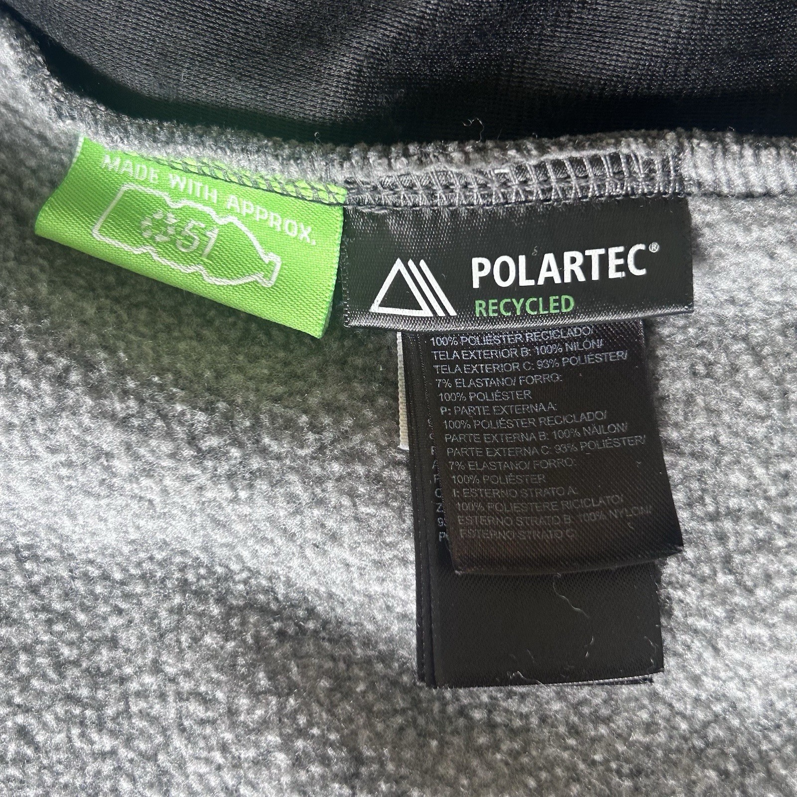 The North Face Denali Polartec Men’s Small Black/Gray Fleece Full Zip Jacket