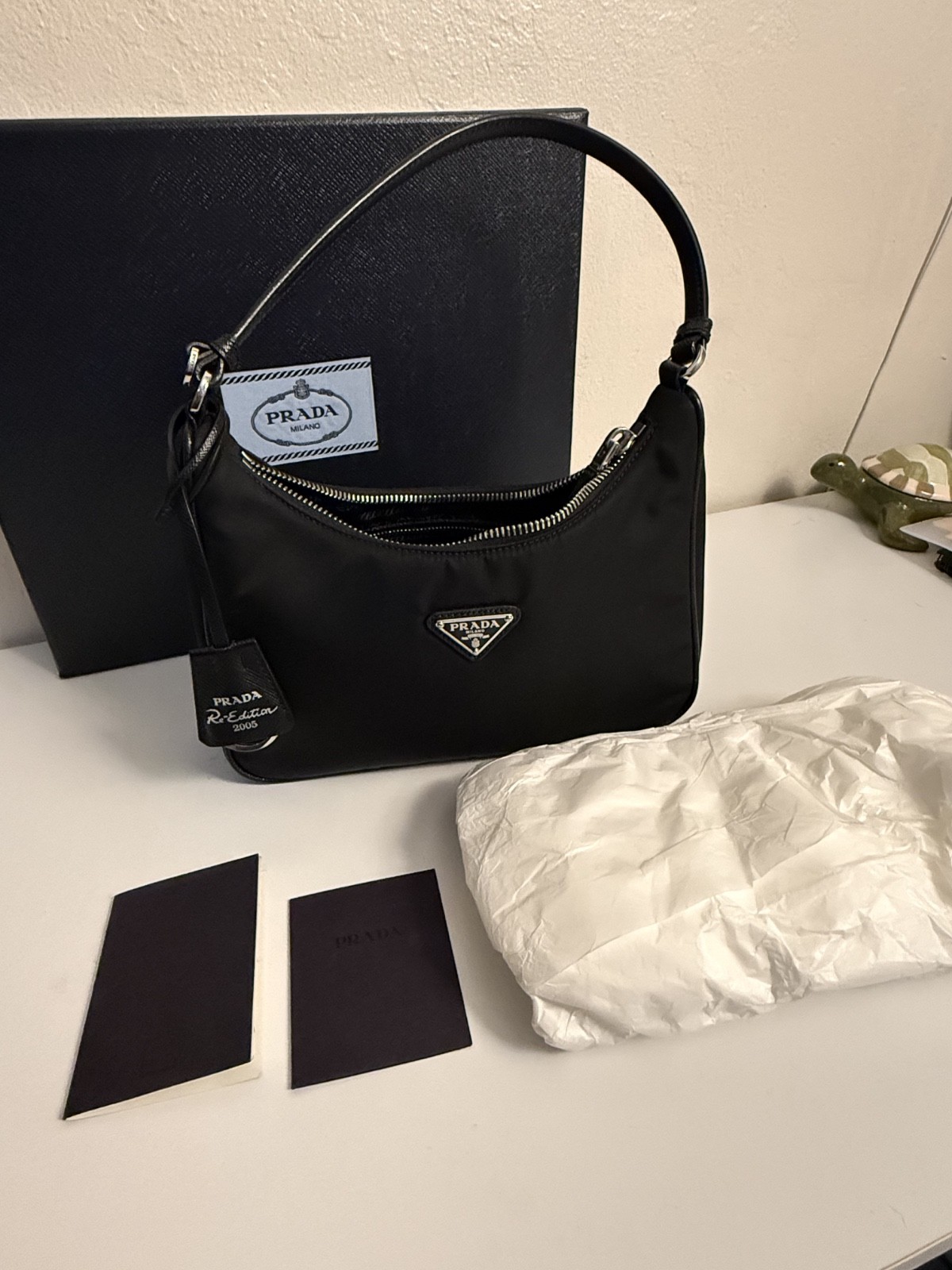 PRADA Re-Edition 2000 Shoulder Bag Mini Black Nylon