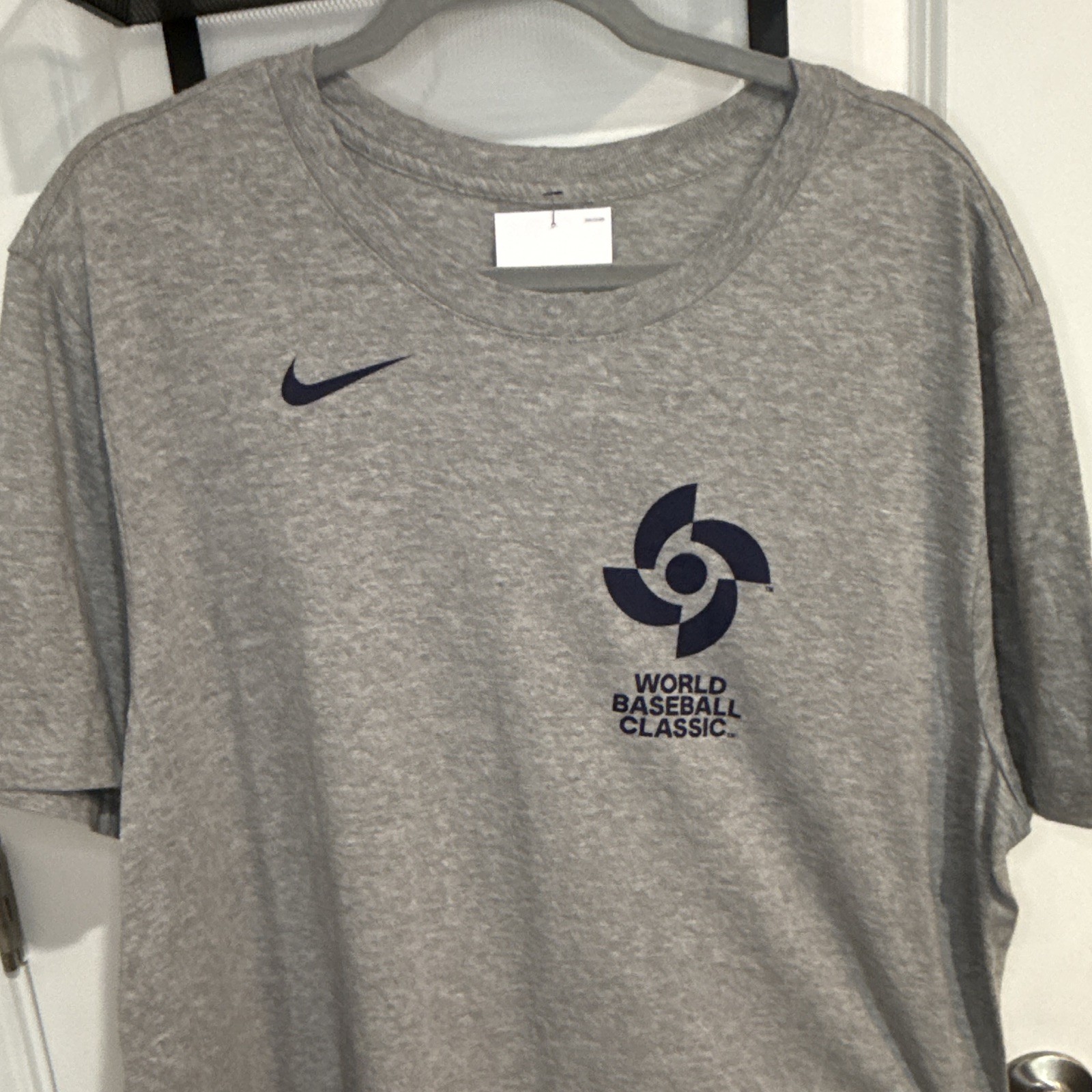 Nike Men’s Gray World Baseball Classic Graphic Logo Crew Neck T-Shirt XL