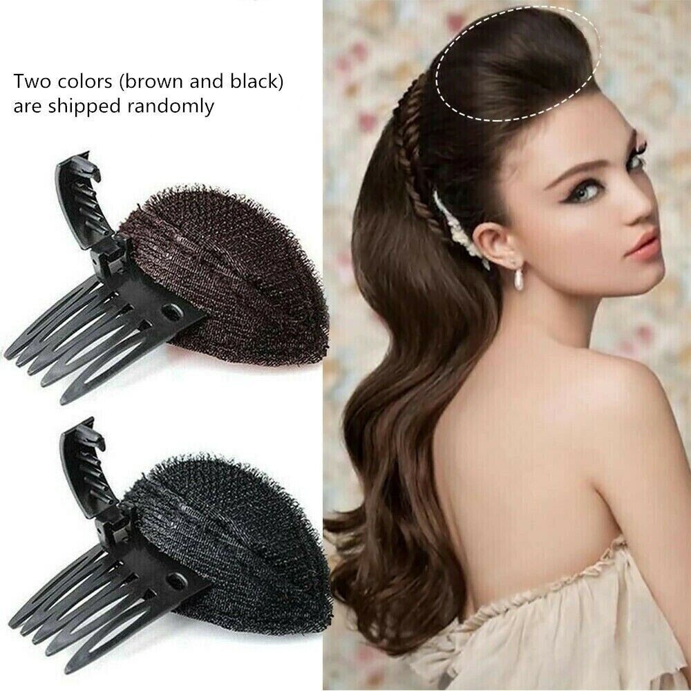1x Random Color Puff Hair Head Cushion Bump it Up Invisible Volume Hair Base