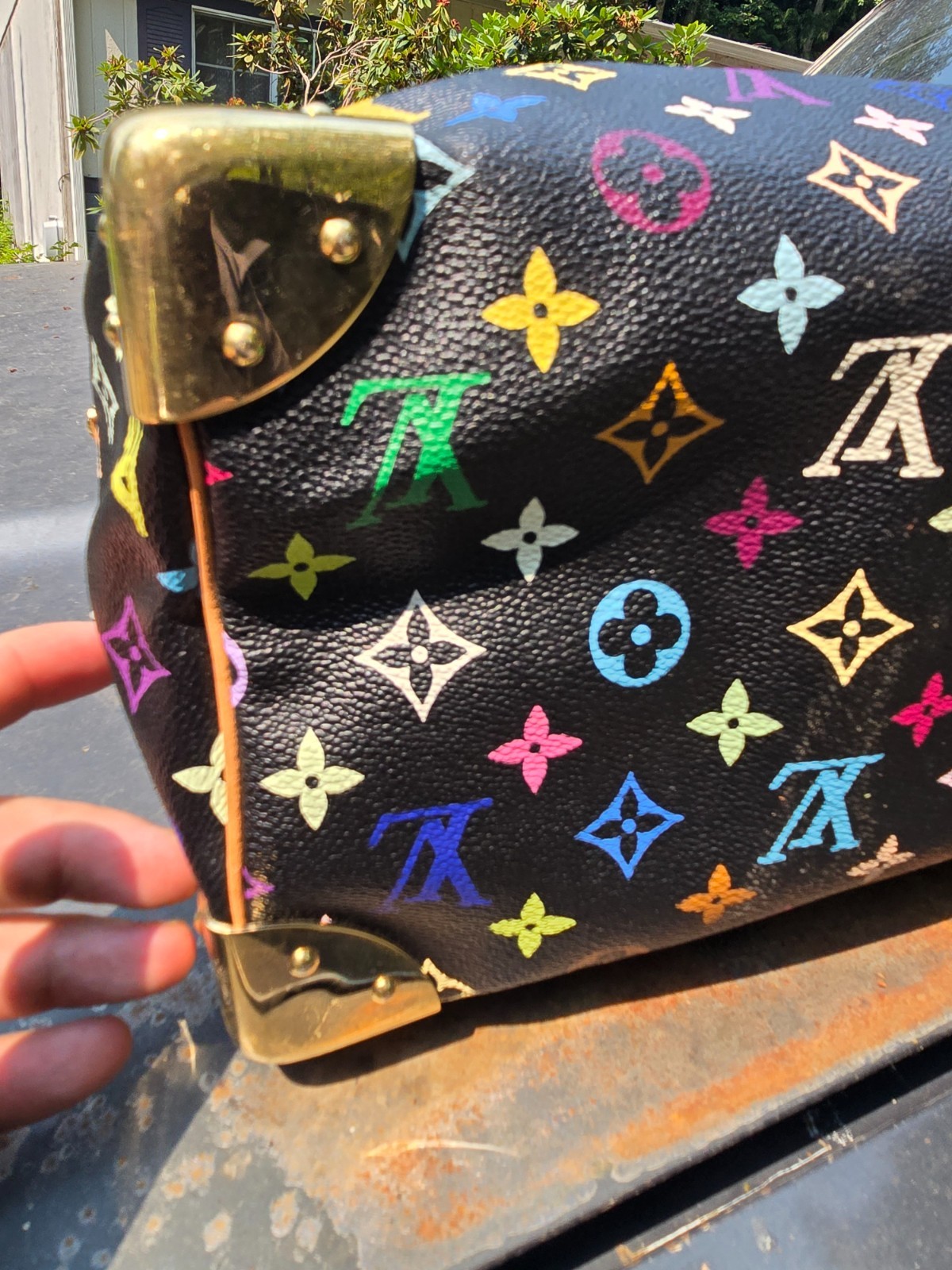 Louis Vuitton Takashi Murakami Speedy 30 Noir Bag Multicolor Black Monogram