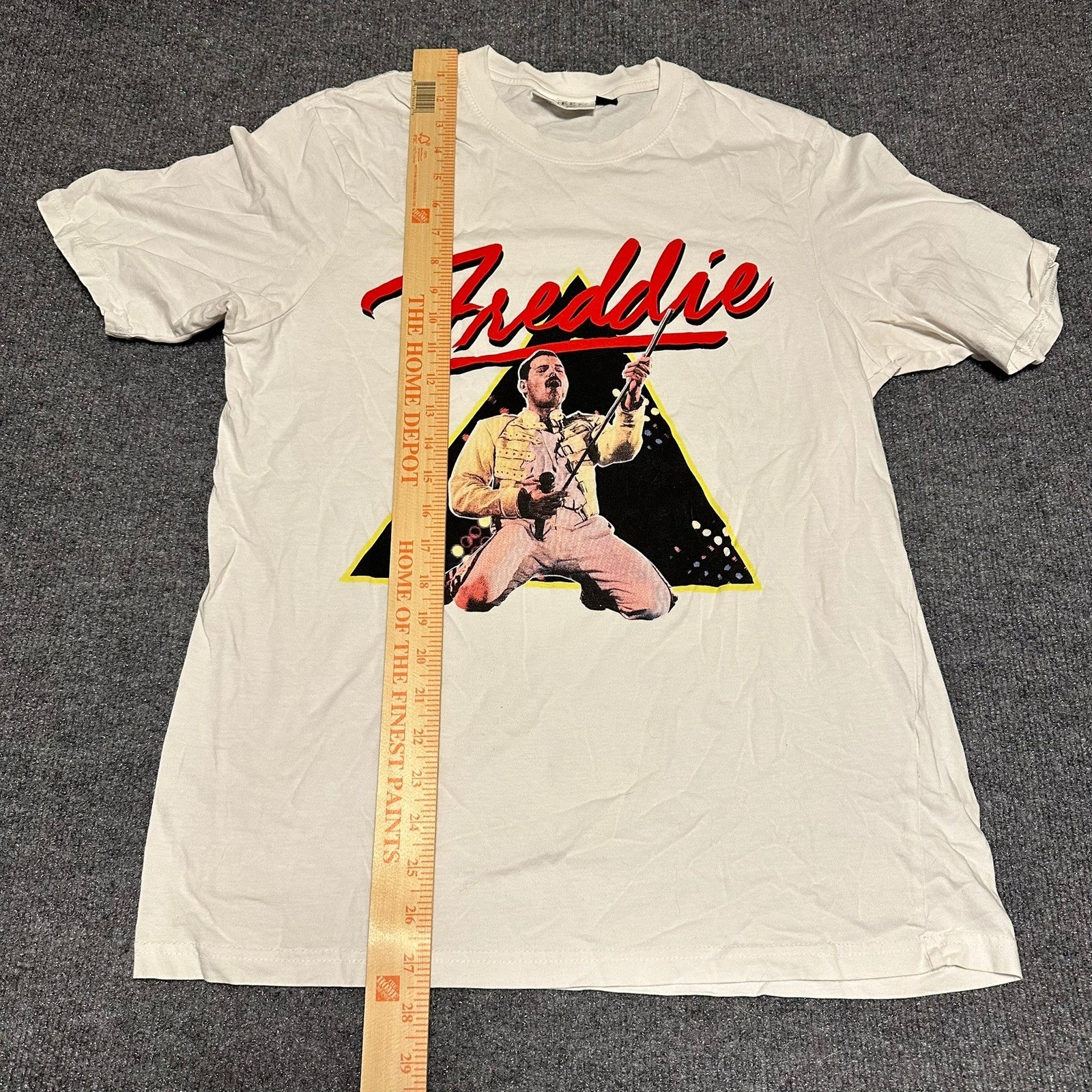 Queen Freddie Mercury Official Merch Graphic T-Shirt White Mens Large