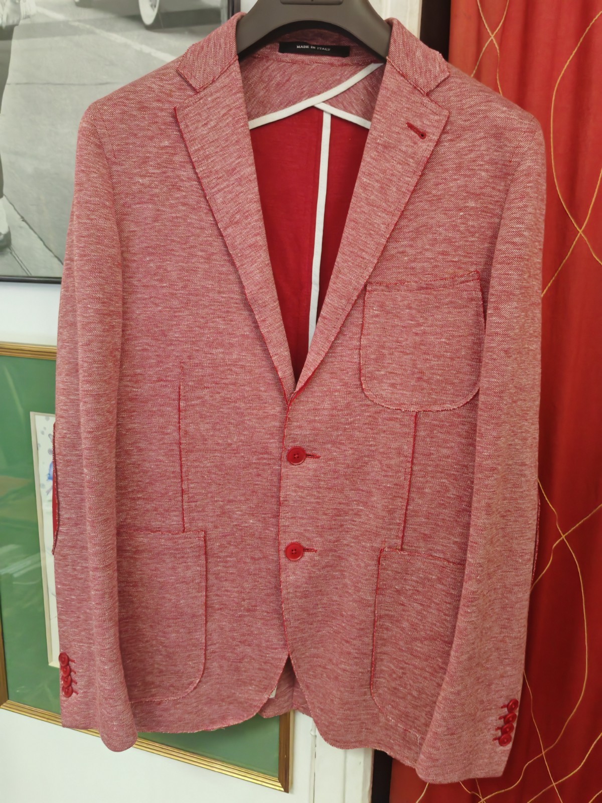 TAGLIATORE 700€ Men’s Blazer Jacket Linen & Cotton Size EU48 ( S ) Made in Italy