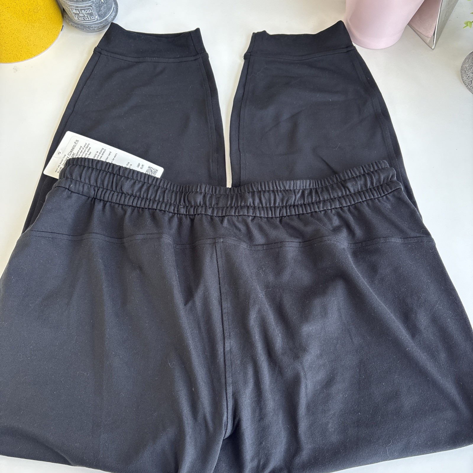 Lululemon Soft Jersey Classic Fit Mid Rise 7/8 Joggers UK Size 14 – Black