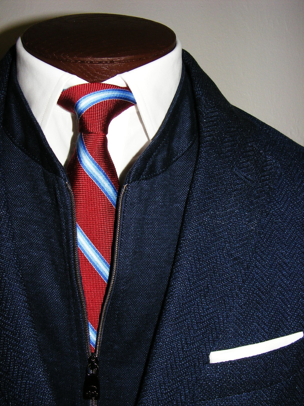 MEN 44R TAILORED SLIM FIT CORNELIANI ID ITALY IDENTITY ZIP BIB SPORTCOAT JACKET
