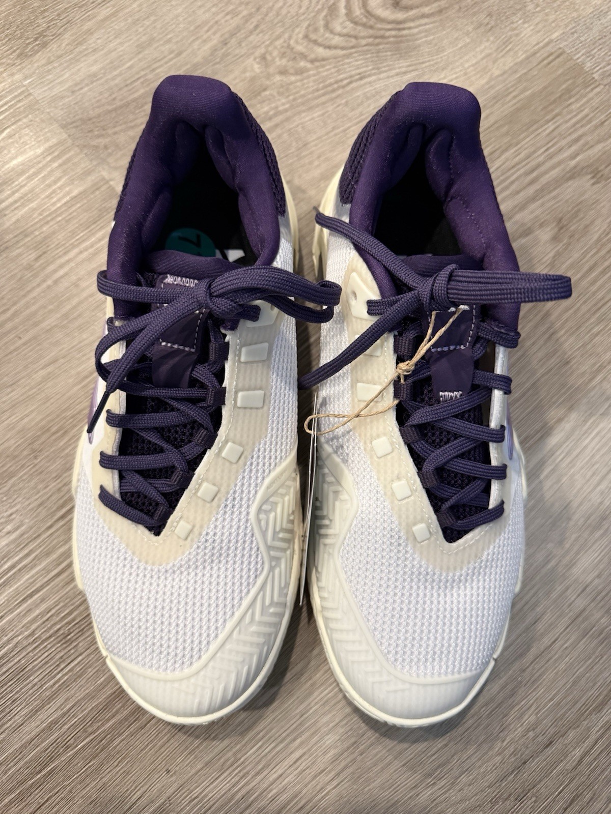 Adidas Barricade 13 Sneakers Tennis Court Shoes White Plum JR7814 Women’s Sz 7.5
