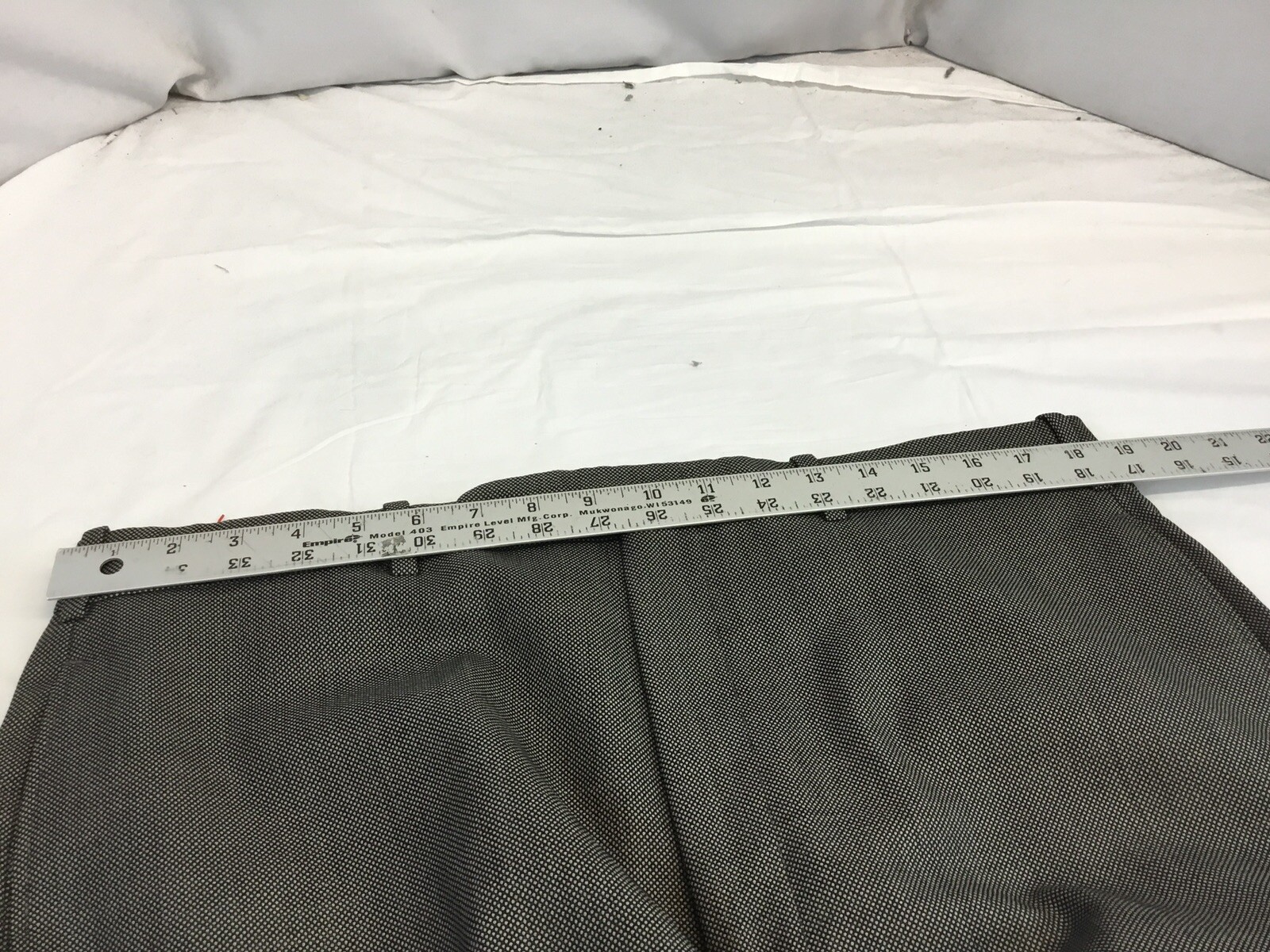 Tom James Corporate Image Pants 36×28 Gray Check Wool USA EUC YGI T1-303