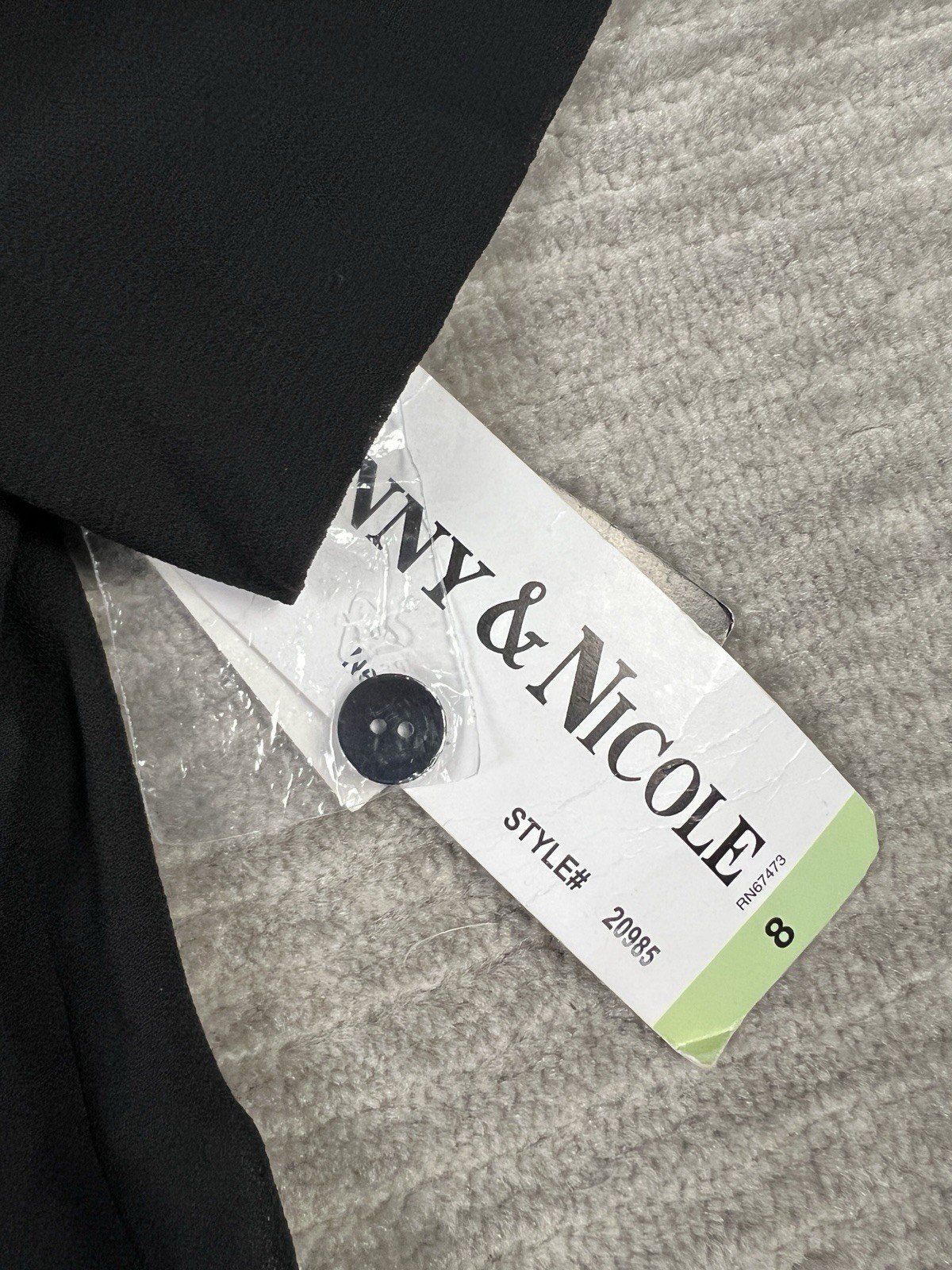 Danny & Nicole Top Womens 8 Black Padded Semi Sheer Padded Casual NWT
