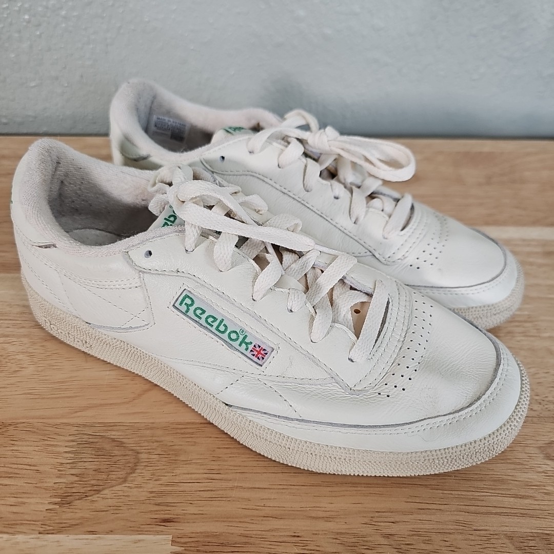 Reebok Classic Club C 85 Vintage Chalk Green Retro Shoes Men’s Size 8.5 *Flaw