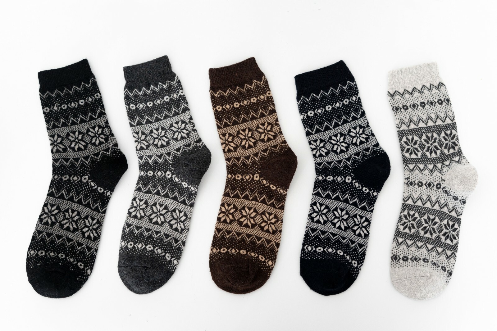 5 Pairs Womens Winter Warm Thermal Lambs Wool Merino Heavy Duty Boot Socks 5-9