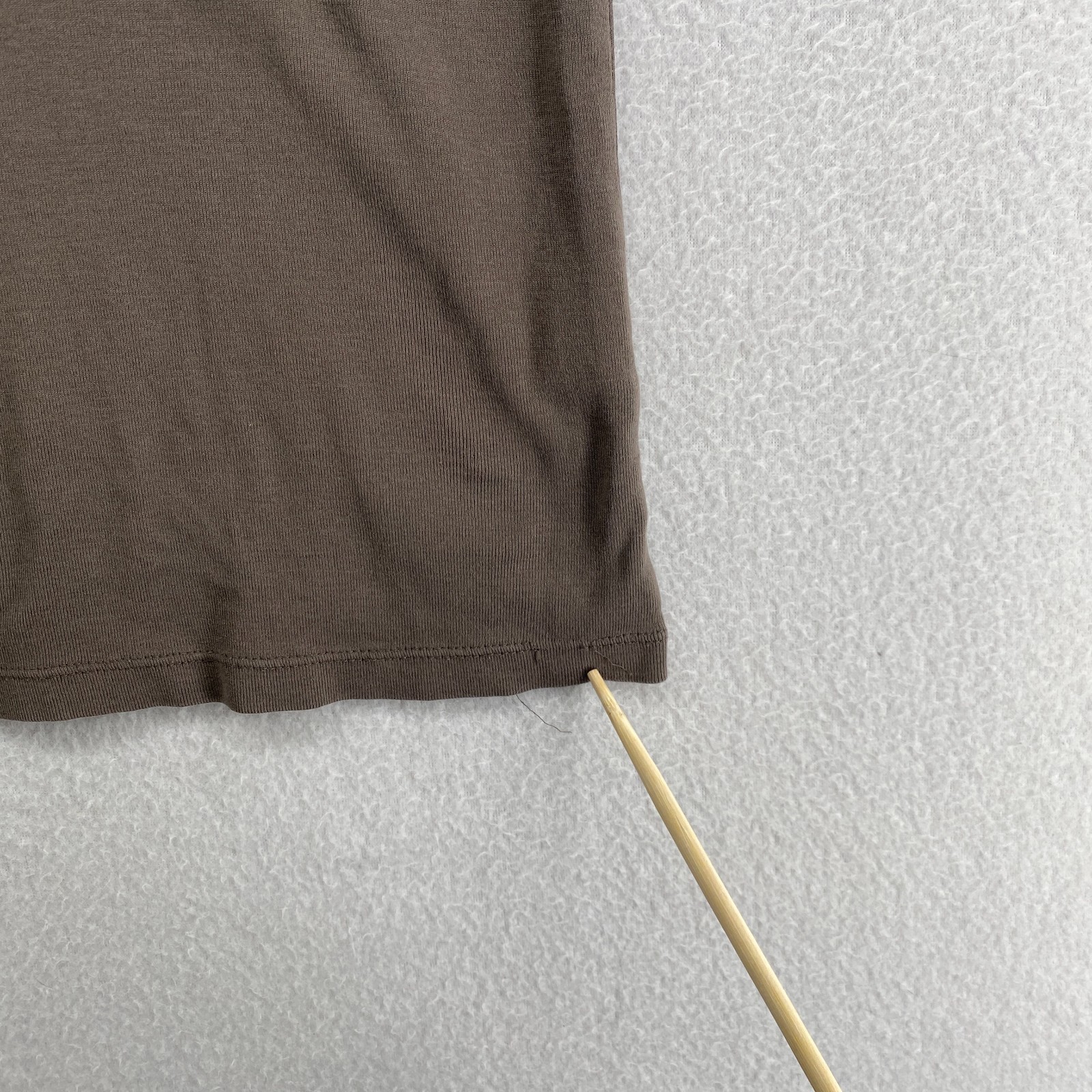 EILEEN FISHER Tank Top M Organic Cotton Ribbed Jersey Cami Slim Scoop Neck Brown
