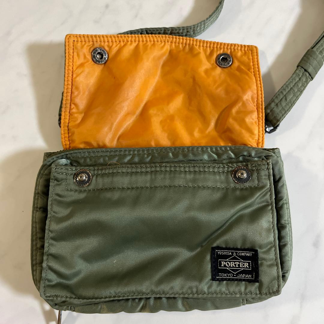 Porter Yoshida Tanker Shoulder Bag Sage Green Nylon Small Approx 7.9×5.1in Japan