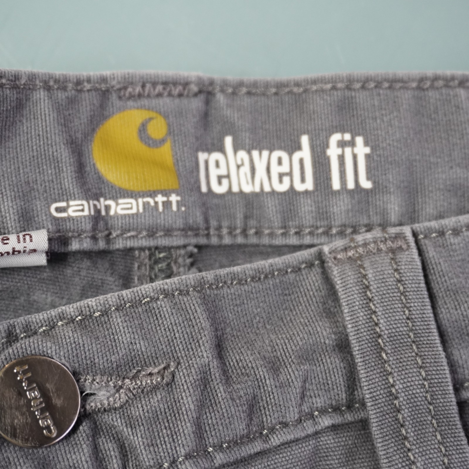 Carhartt 102802 Rugged Flex Rigby Double Front Pants Men 31×30 Shadow Grey Stret