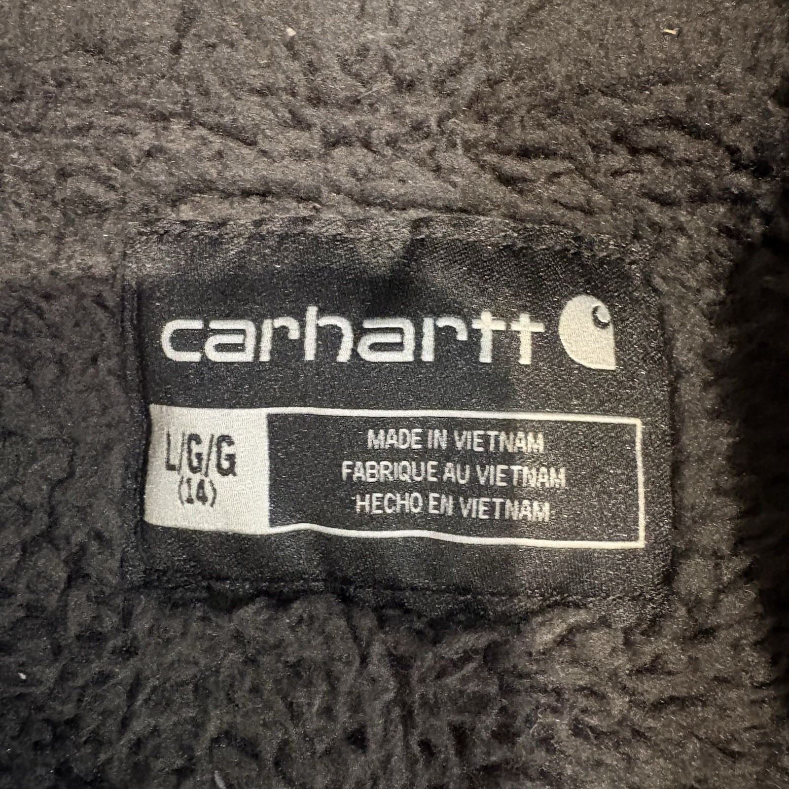 Carhartt Periwinkle Blue Kids SZ L (14) Sherpa Lined Active Jacket CP9564