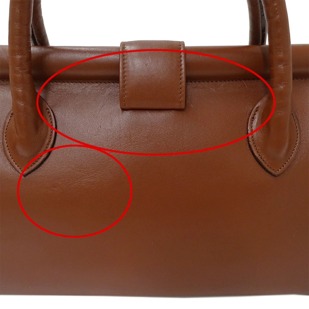 Valentino Garavani Leather Brown Simple Elegant Handbag Women’s #BBB490