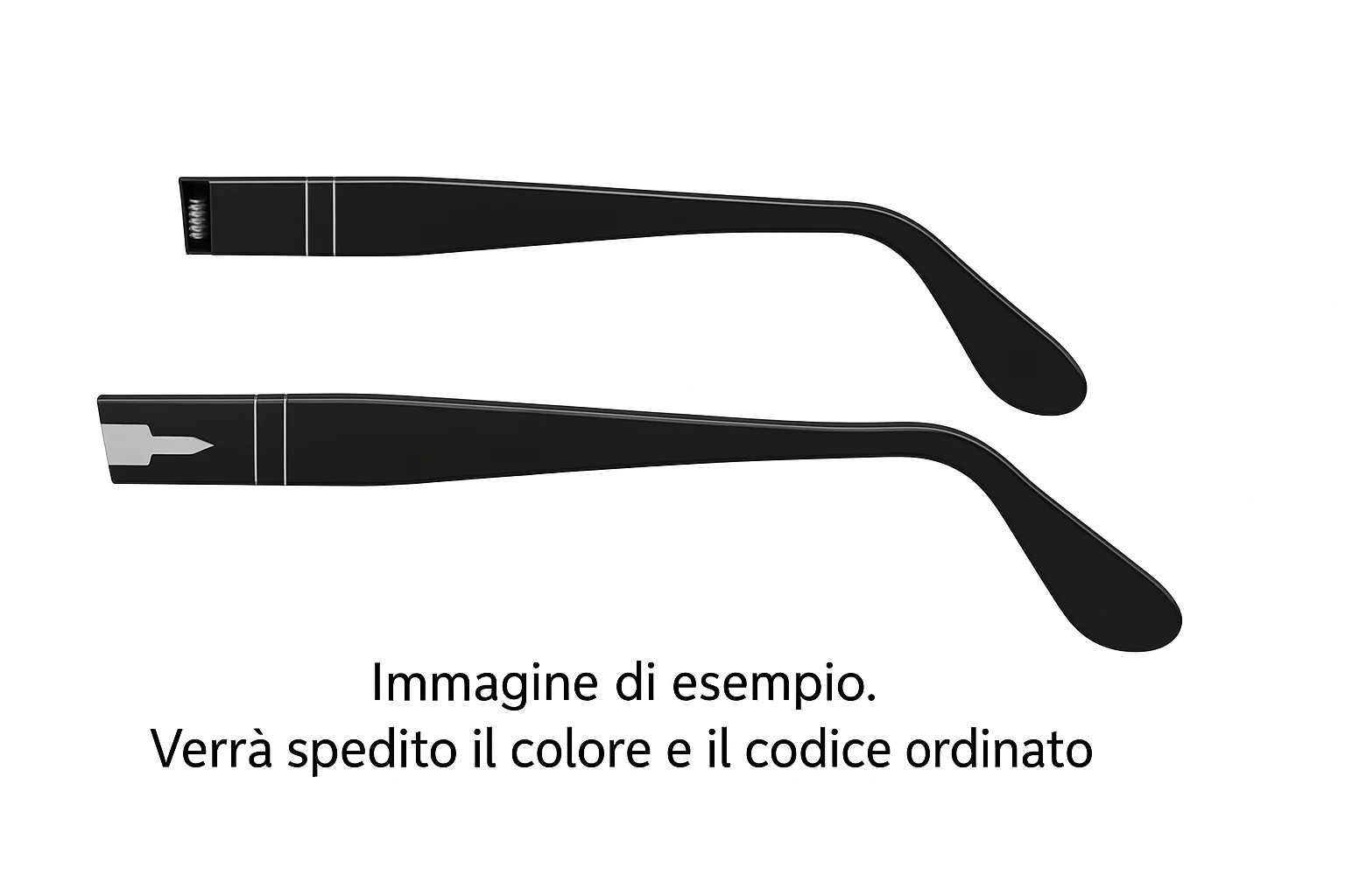 Original Prada PR 15WS 09Q5S0 Black 140mm Replacement Rods