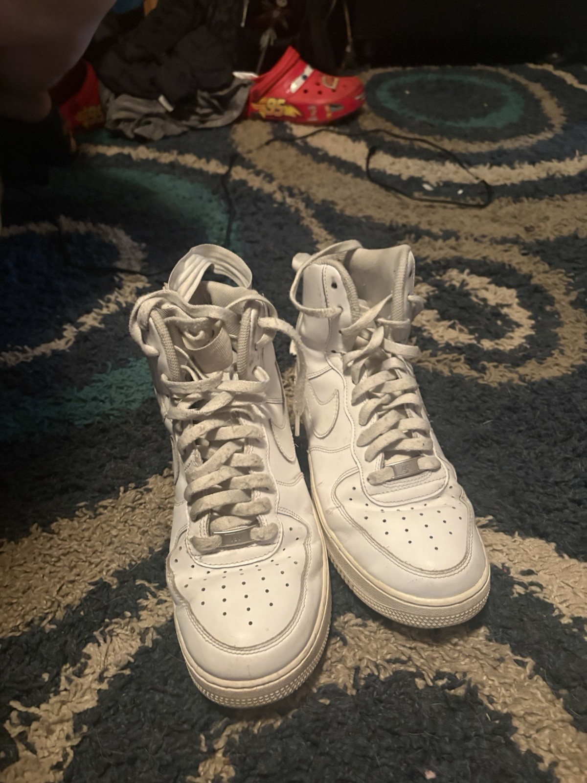 Nike Air Force 1 High Top Men’s White Lace-Up Athletic Sneakers Classic