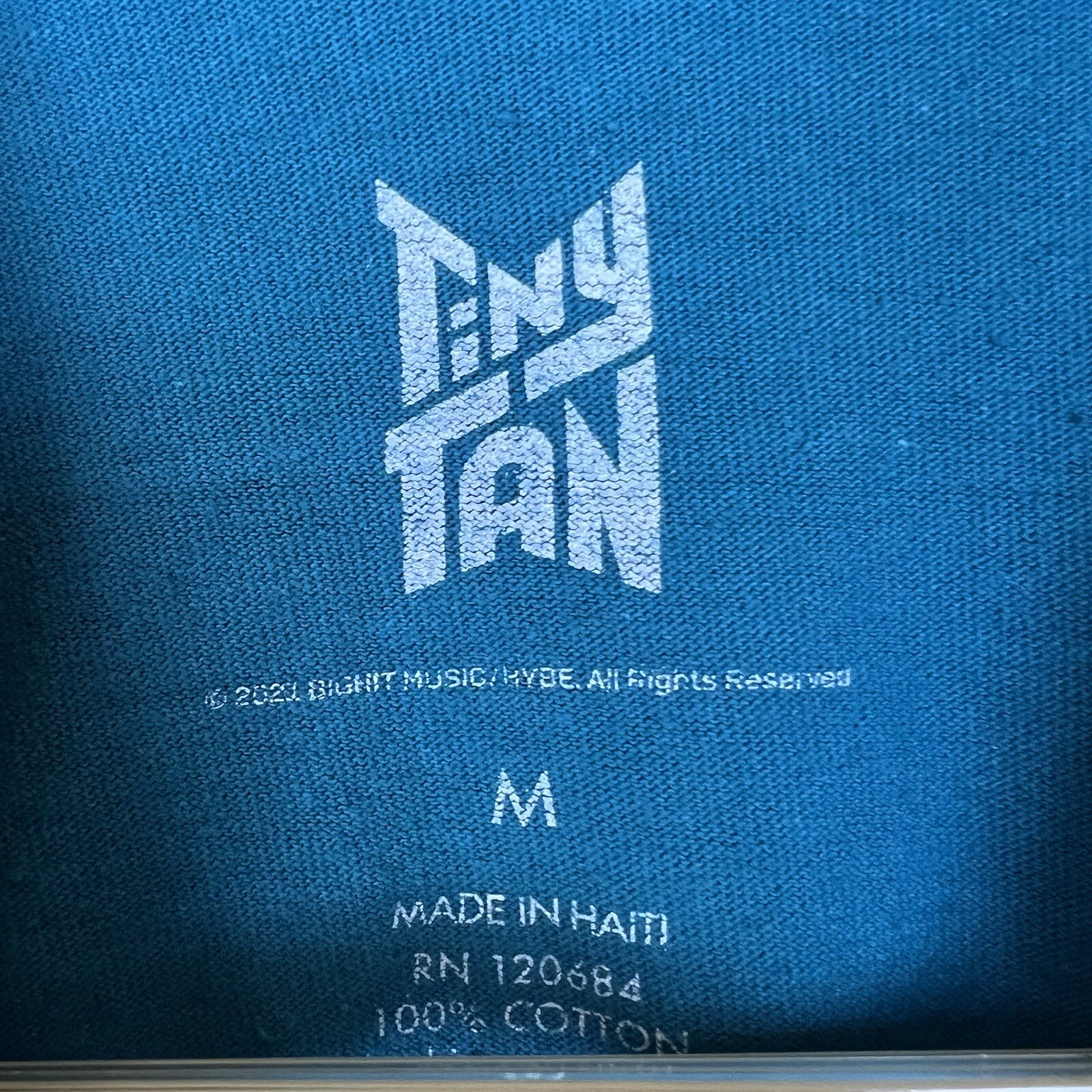 BTS Dynamite Shirt TinyTan Size Medium Blue
