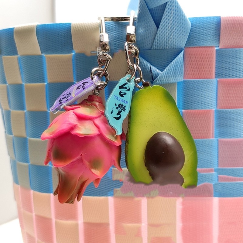 Artistic Taiwan Fruit Keyring Handmade Bag Decoration Trendy Youth Accessories