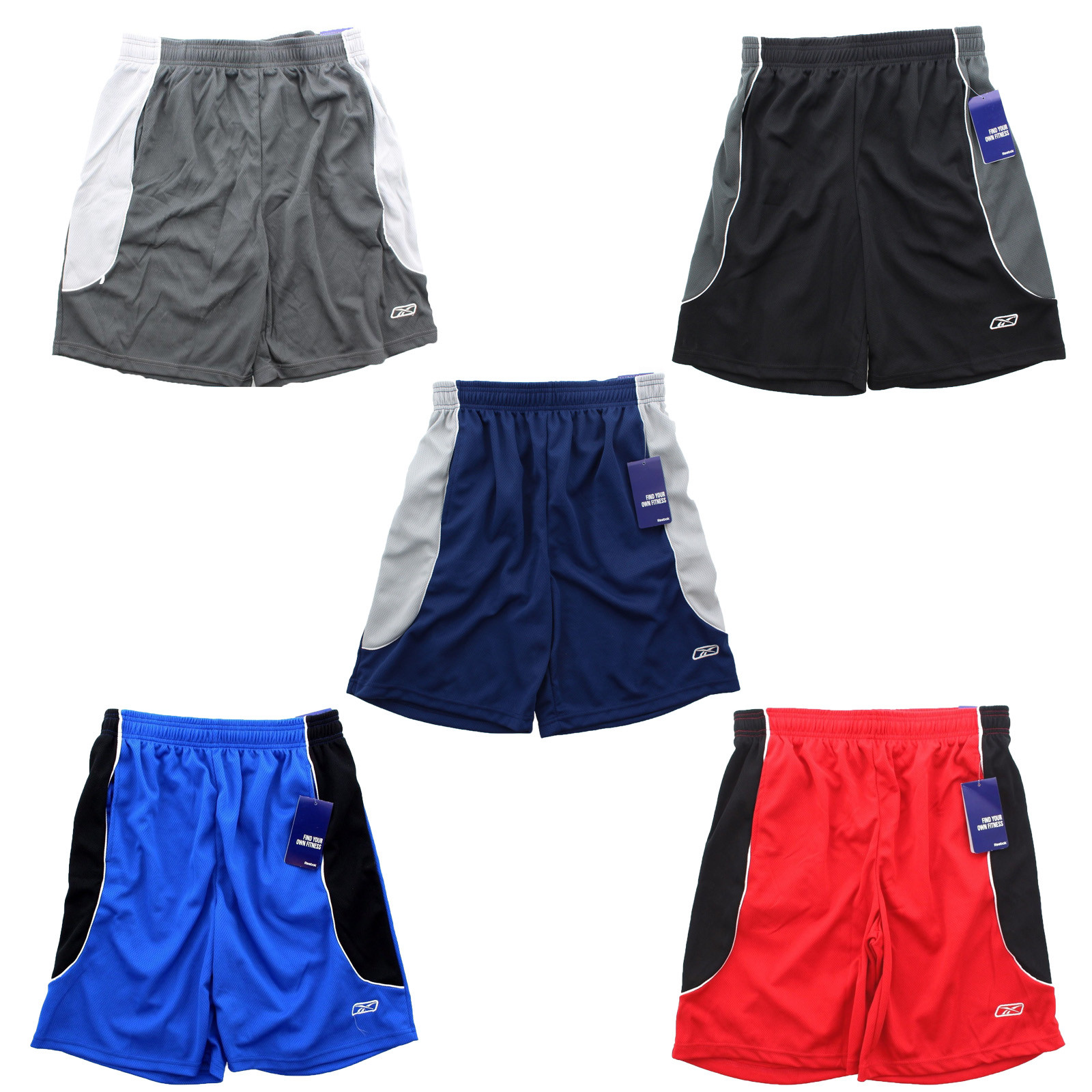 Reebok RBK Mesh Shorts, Men’s Gym Short, Two Tone Active Training, 10″ Inseam