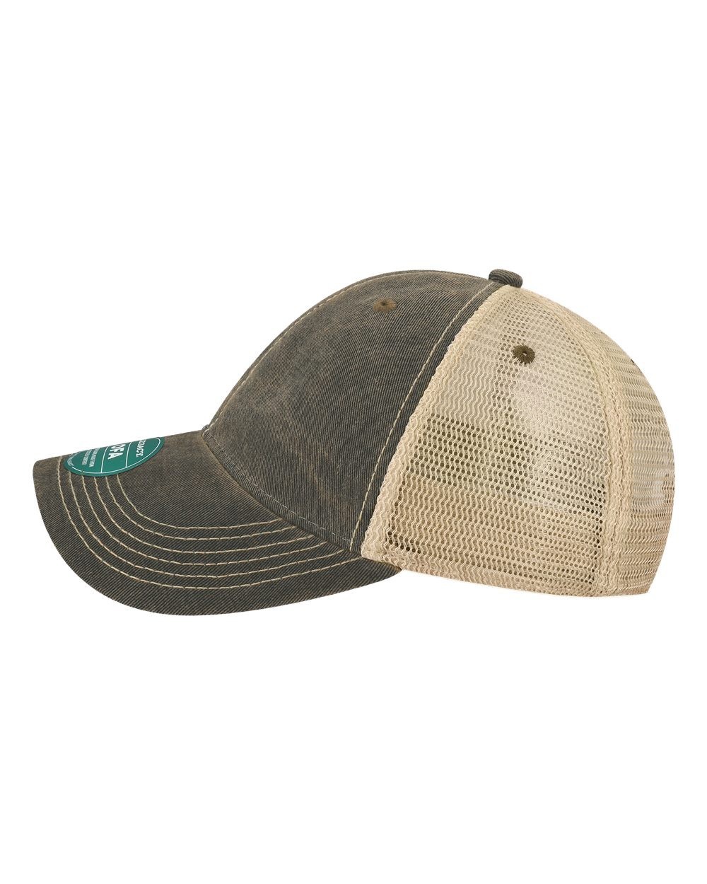 Legacy Old Favorite Trucker Cap OFA – Black/Khaki – Dirty Wash – Snapback Mesh