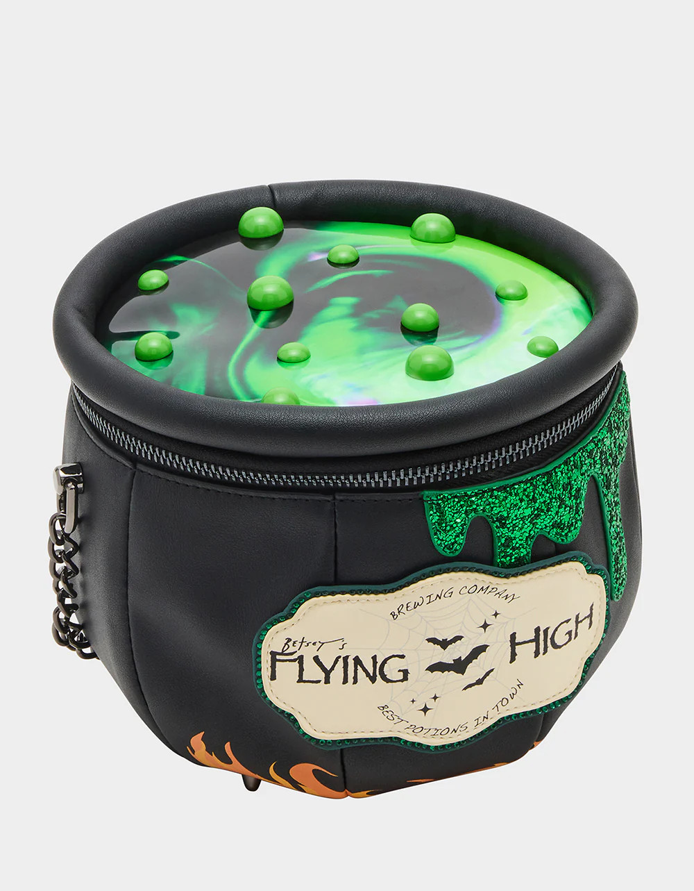 Betsey Johnson Kitsch Feelin Popular Black Witches Cauldron NWT