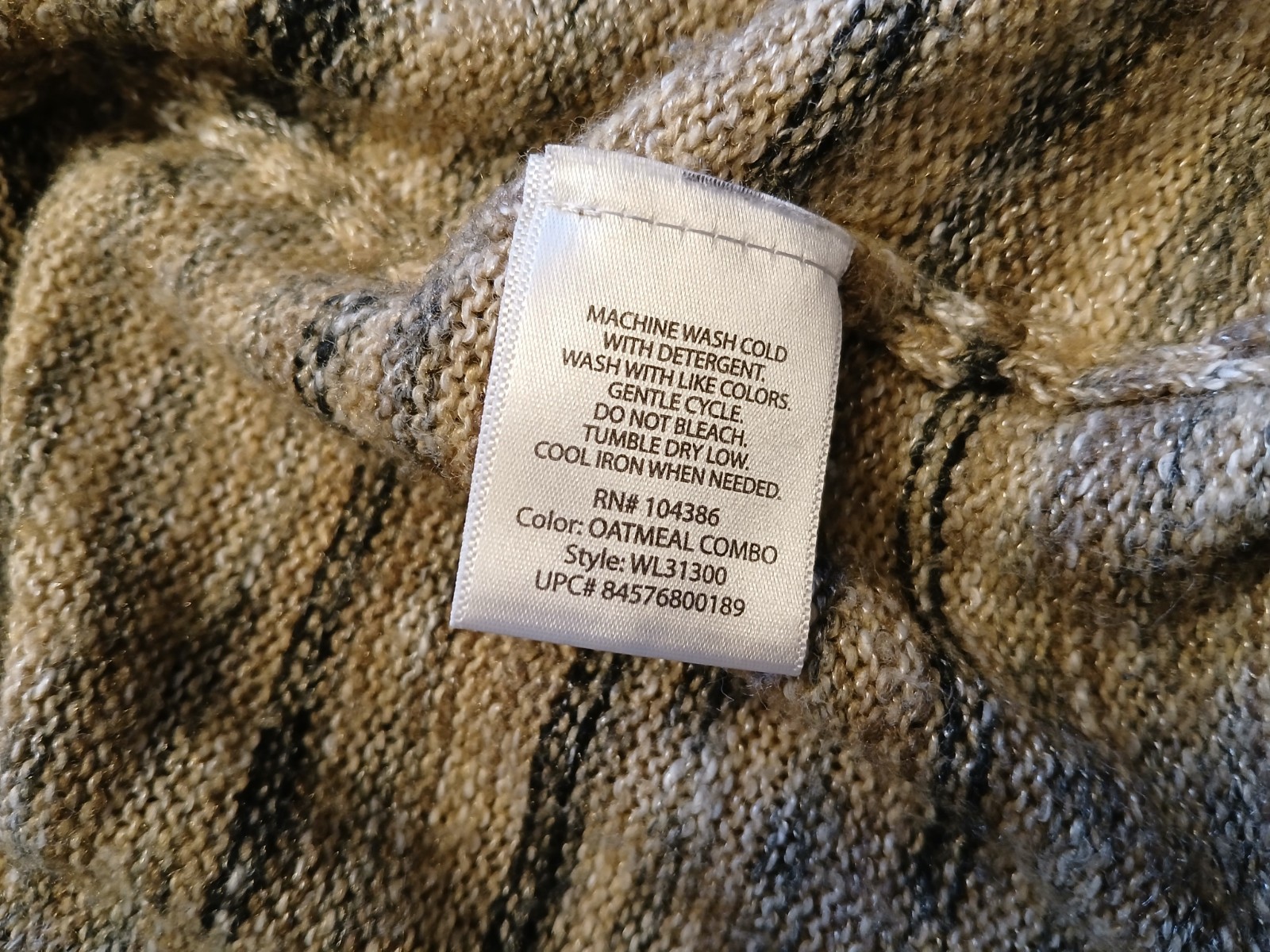 Womans White Stag XL Multicolor Pullover Sweater