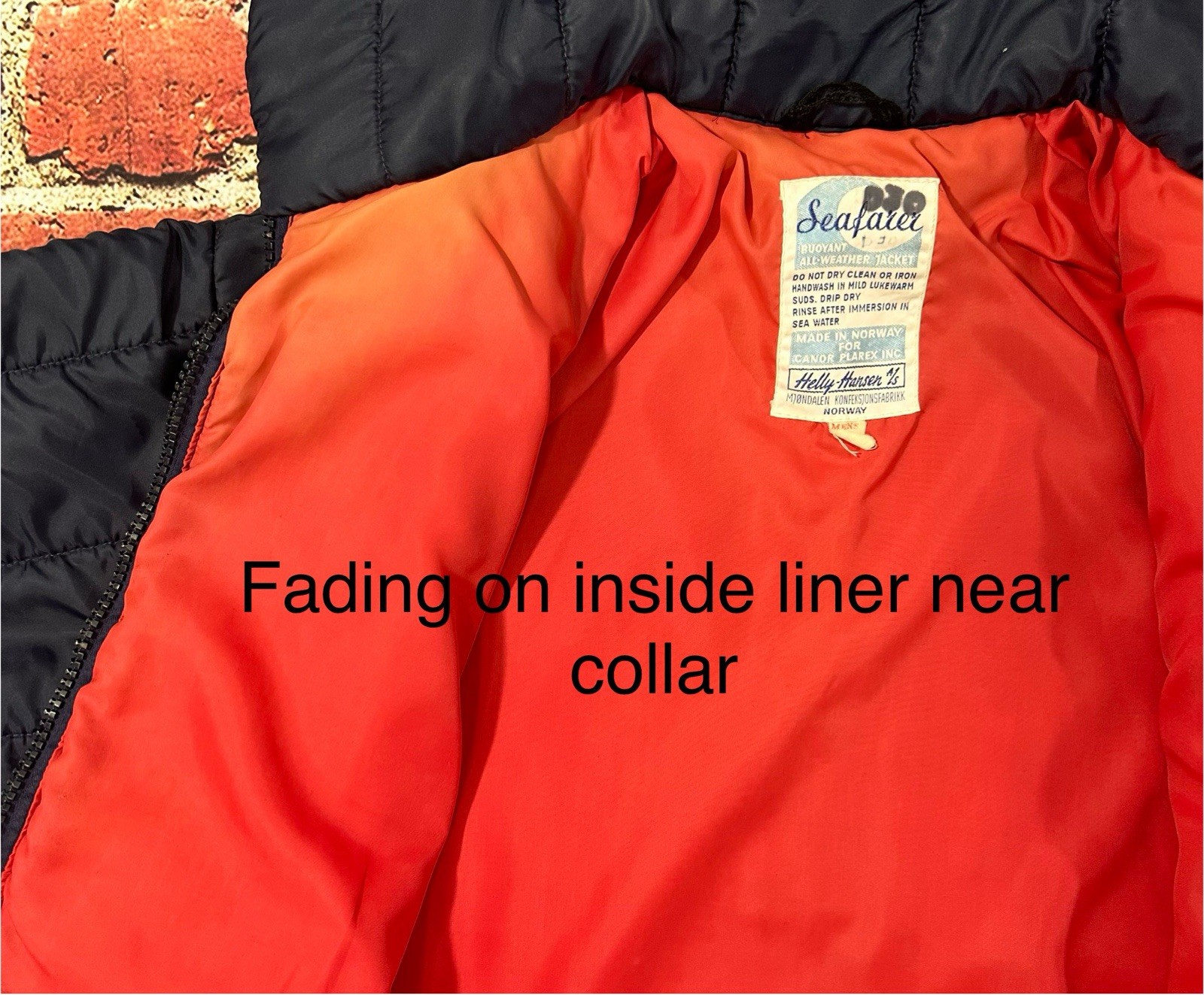 HELLY HANSEN SAILING JACKET SIZE LARGE 1960s 1970s SEAFARER NAVY VINTAGE COAT
