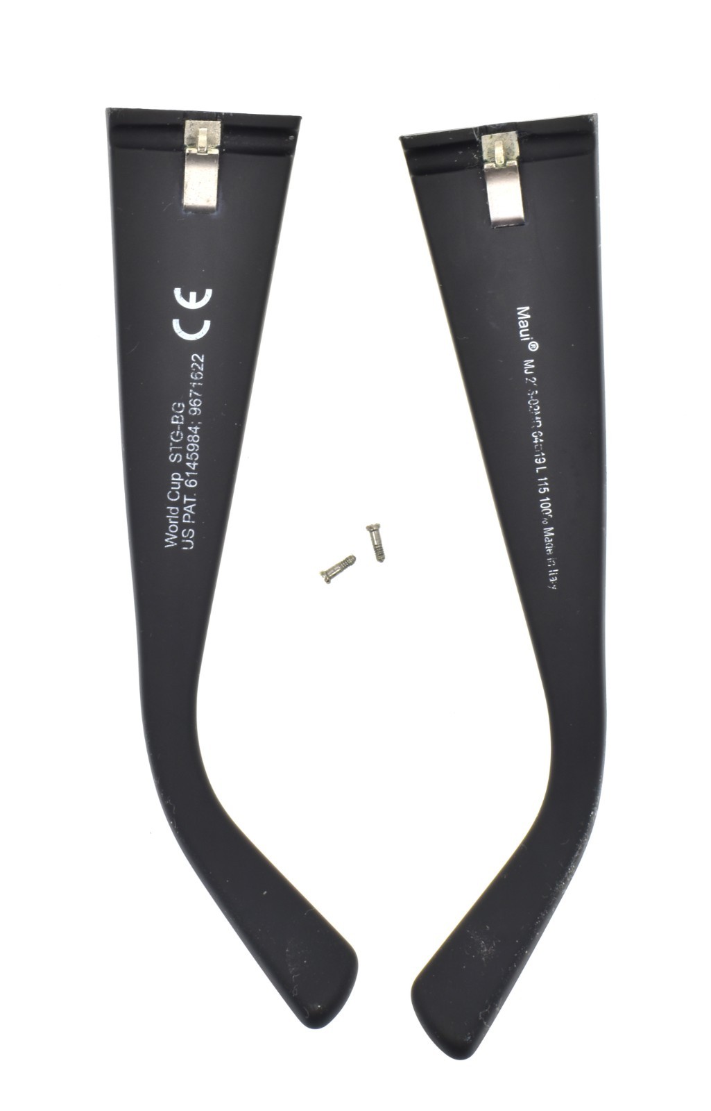 Temples Arms for Maui Jim World Cup MJ266-02MR Matte Black 115 mm w/ Screws