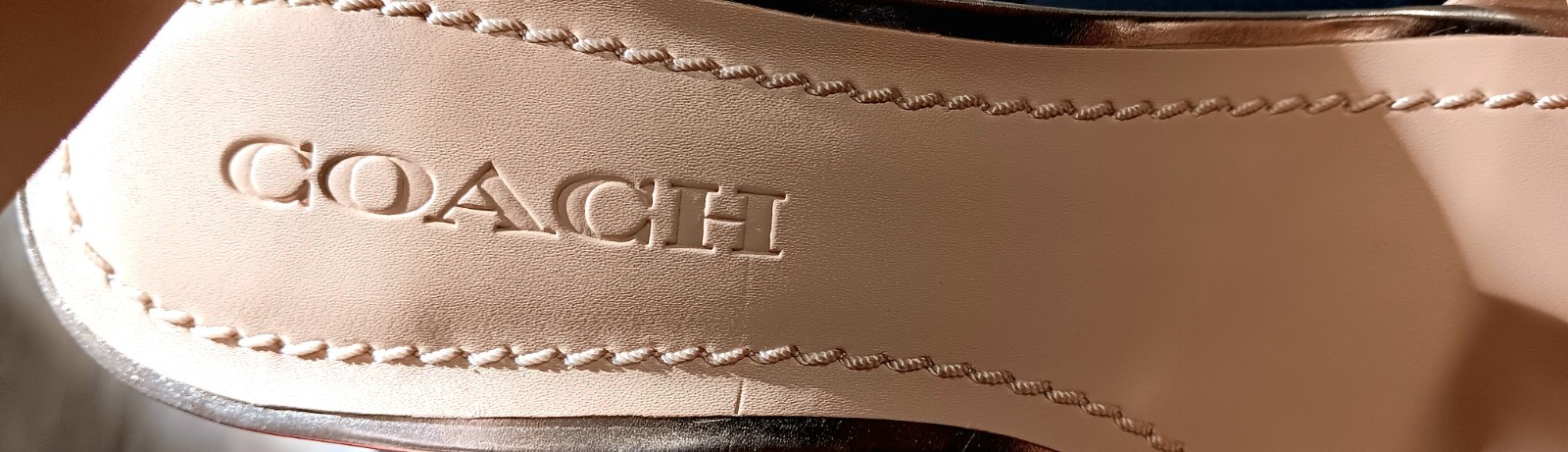 COACH Maddi 85 Wom Ankle Strap 3.5″ Sandal Sz 8B Met Champn FG3485 NEW Other