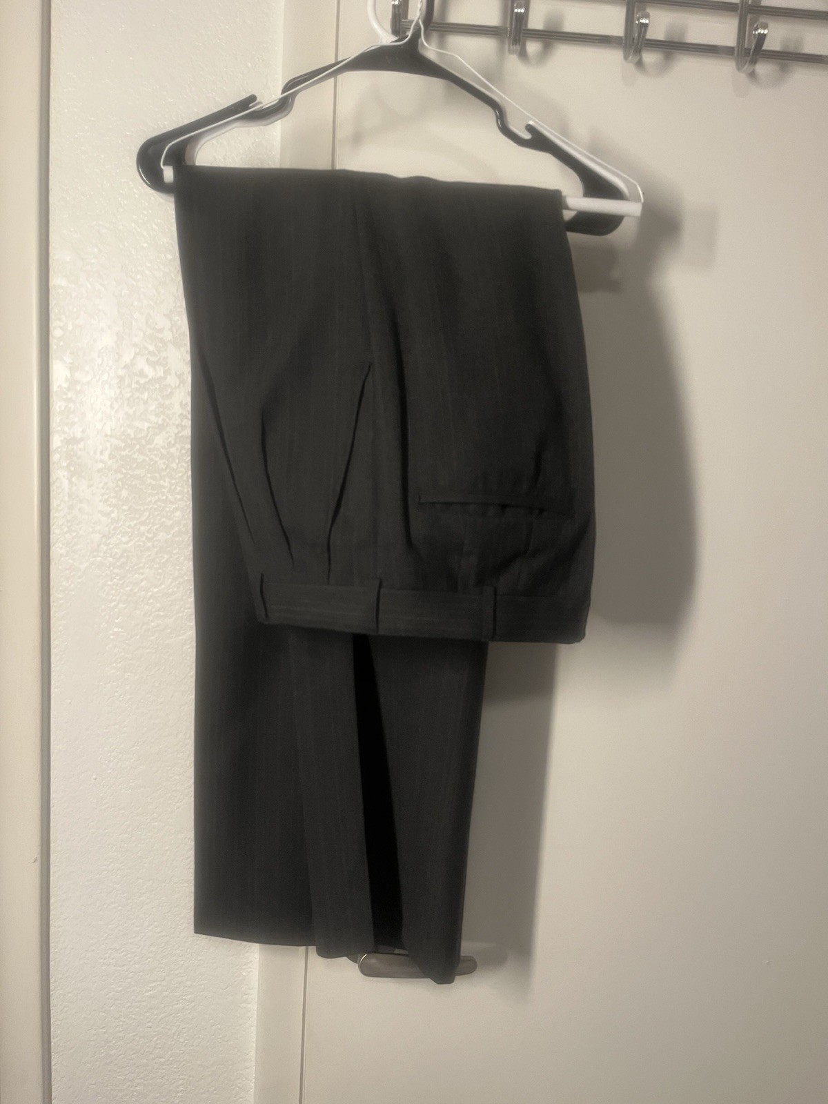 Giorgio Fellini Men’s Gray Wool Twill Solid 2-Piece Suit DB Peak 40L