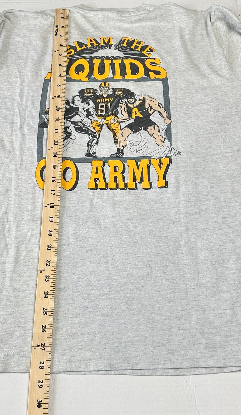 VINTAGE 91′ BEAT NAVY USMA VS NAVY GO ARMY LONG SLEEVE T-SHIRT XL