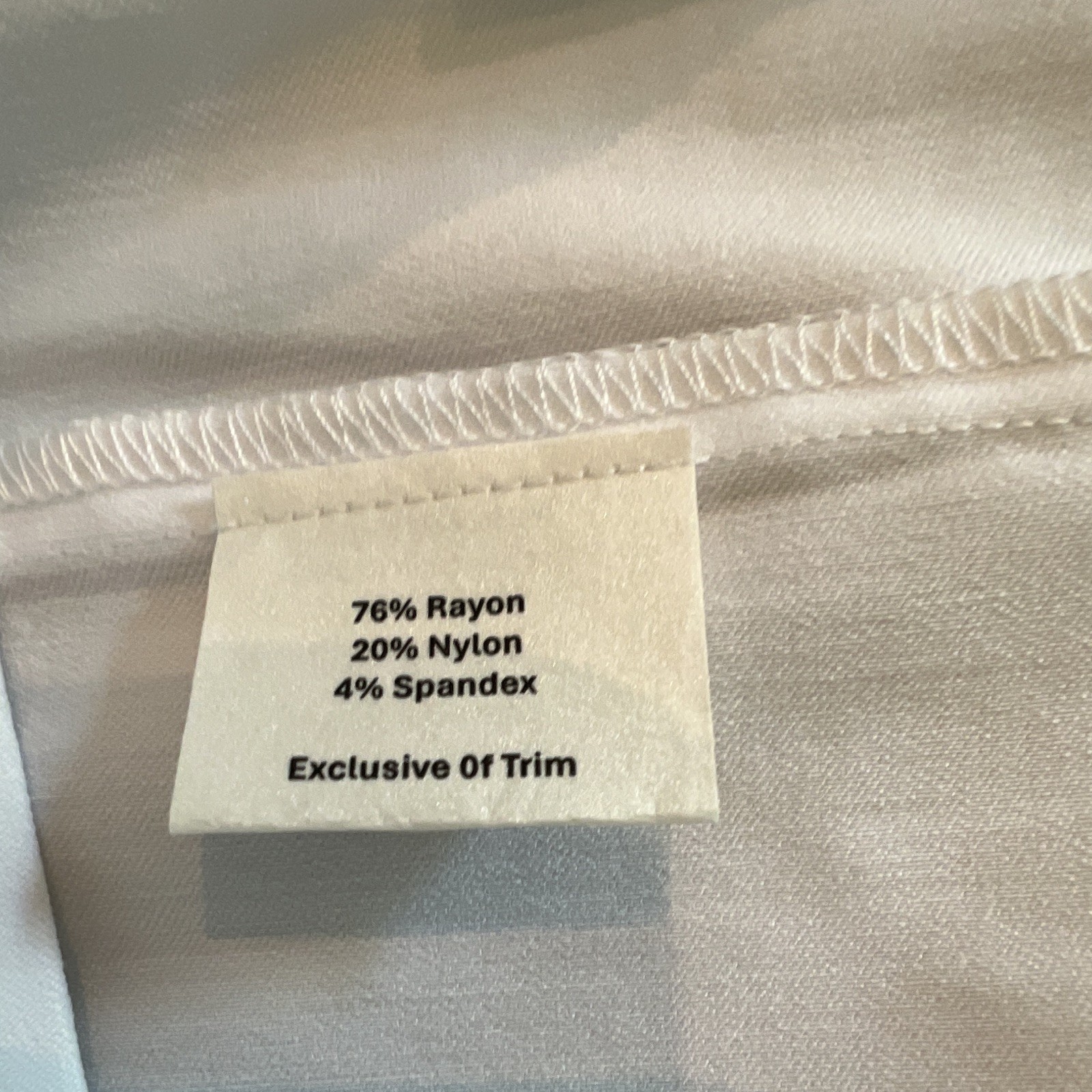 Sara Campbell Women’s White Straight Leg Fringe Pants Stretch Zip Knit L