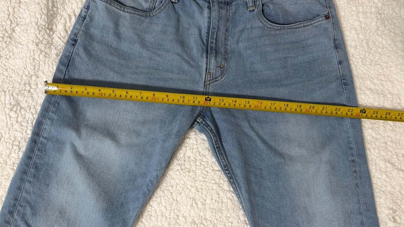 Levi’s 502 Regular Taper Jeans Men’s 36×30 Light Wash Stretch Denim Blue Casual