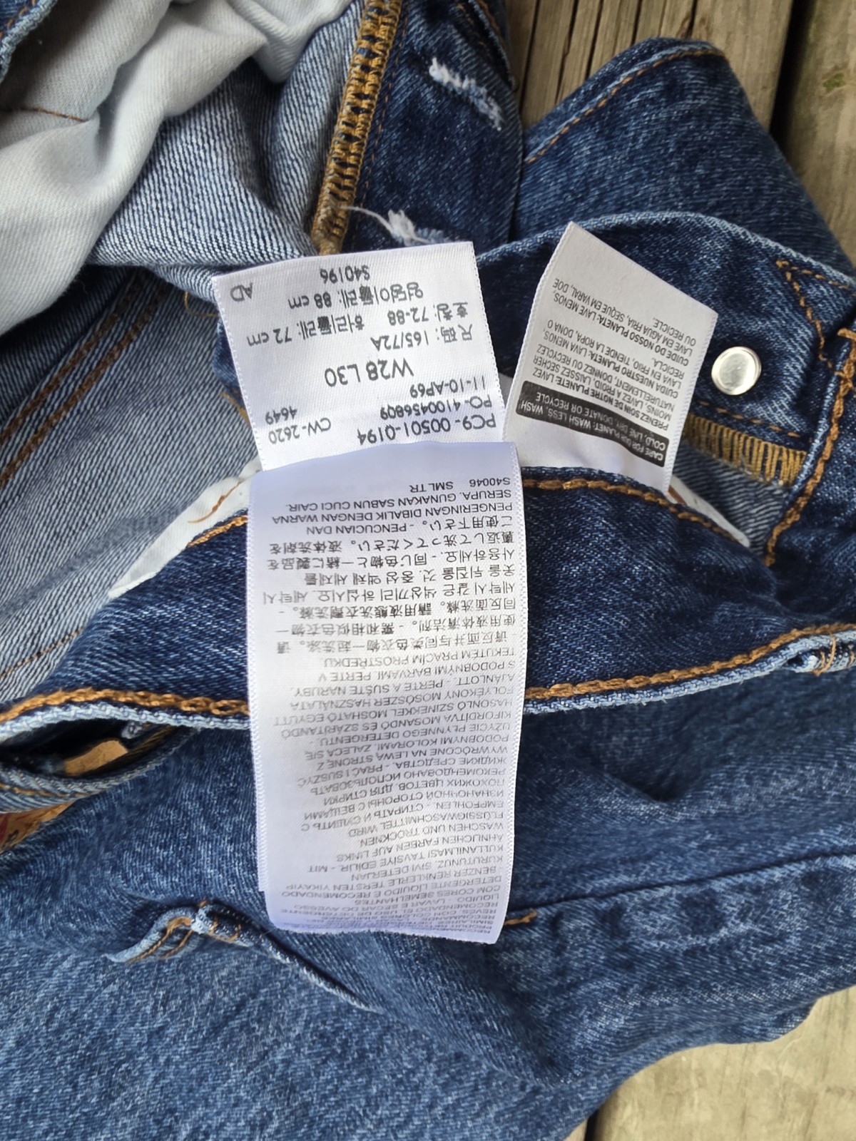 Levi’s 501 Original Classic Fit Straight Leg Men’s Jeans 28×30 Dark Stonewash