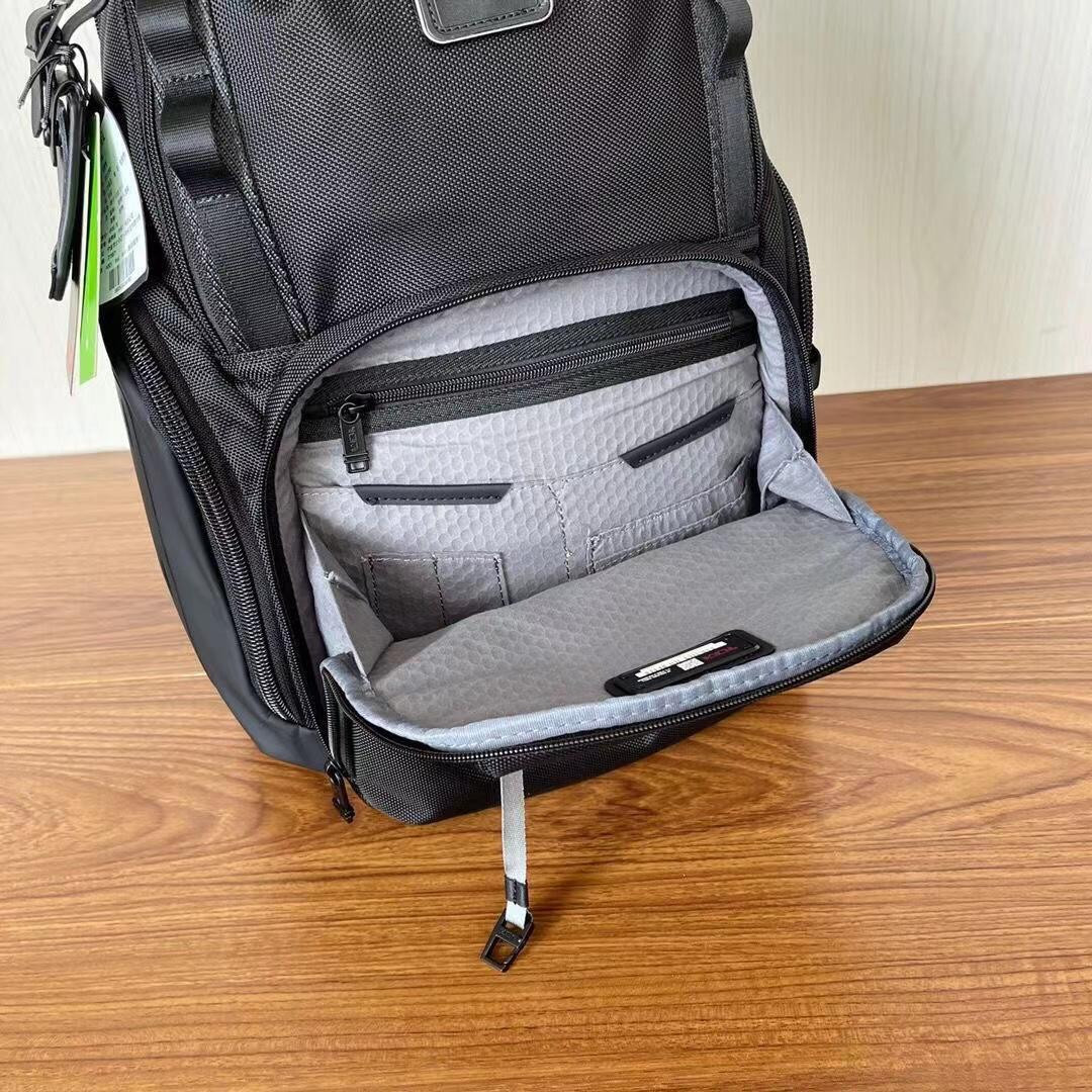 TUMI ALPHA BRAVO SEARCH 232789D Black Backpack Nylon Leather High Function NEW