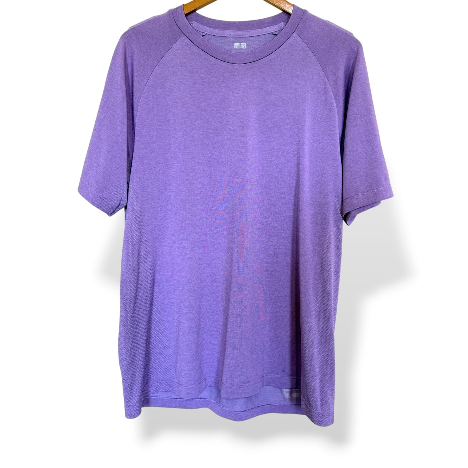 Uniqlo Men DRY-EX Crew Neck Short Sleeve Athletic T-Shirt Purple