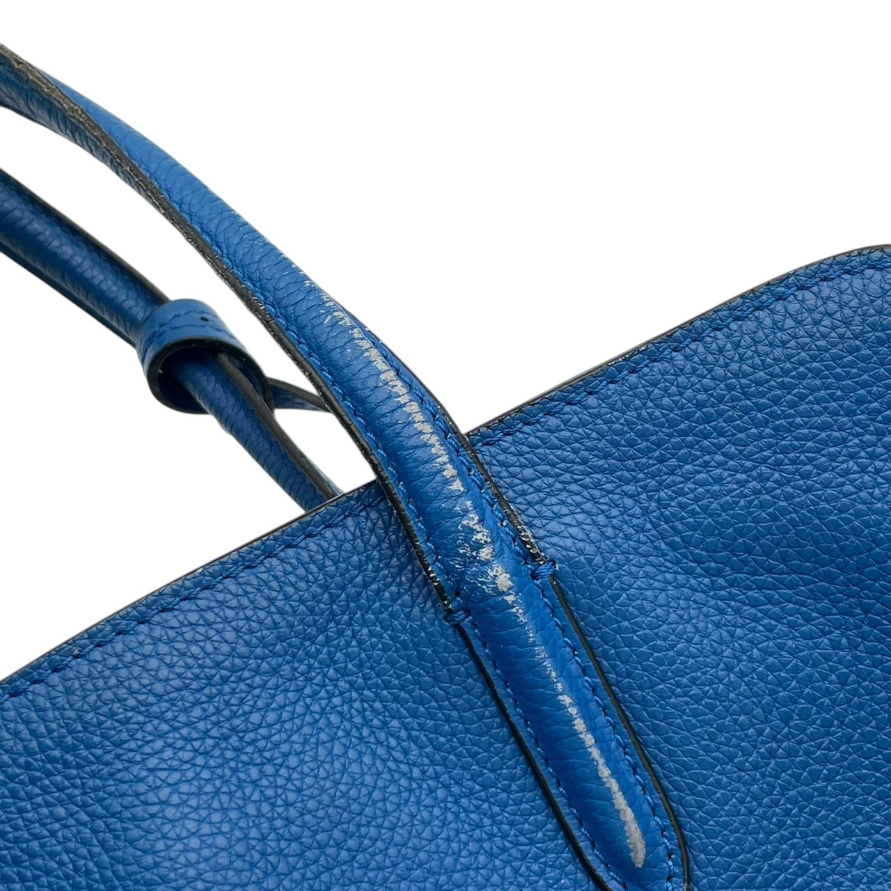 Authentic Alexander McQueen Padlock Zip-Around Tote Bag Blue Leather Elegant