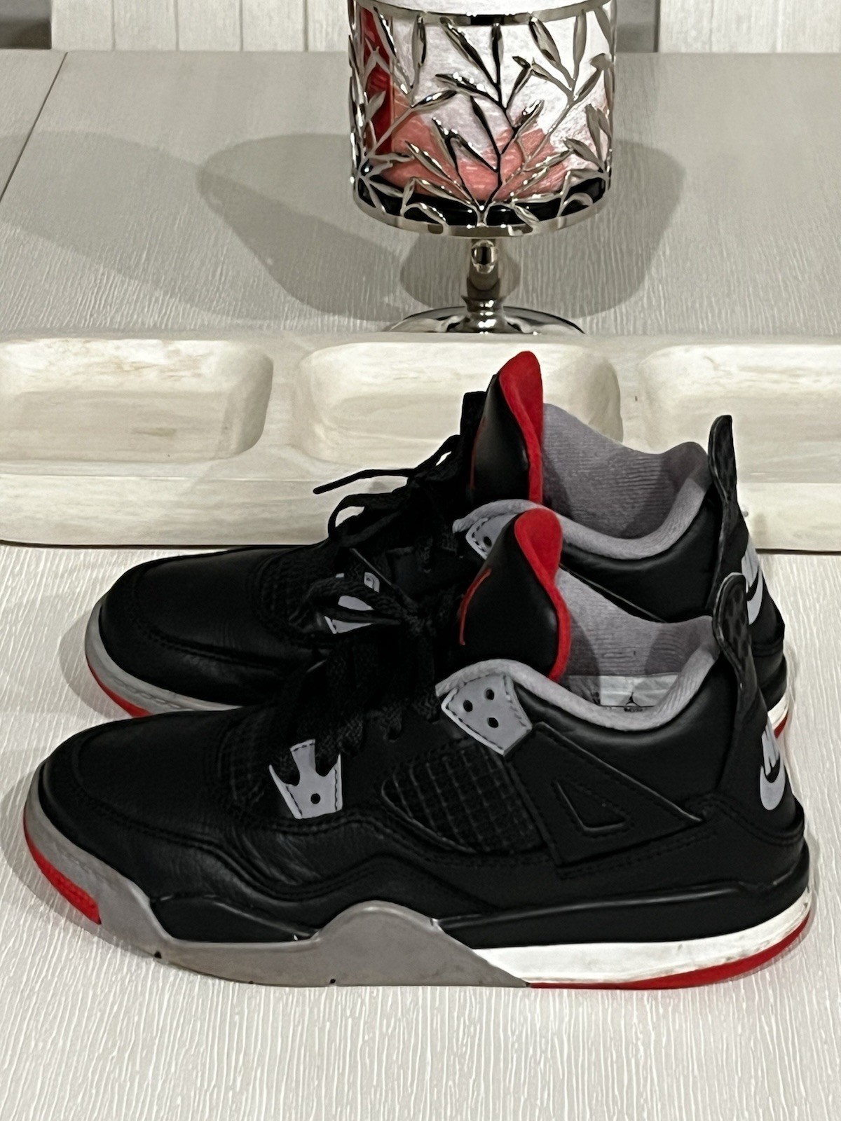 Air Jordan 4 Bred Reimagined PS 1y Black / Red Playoffs Jordan 4