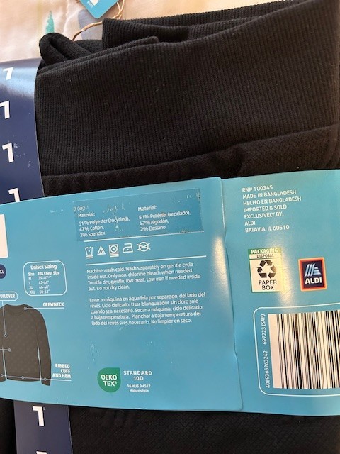 Aldi Gear logo Pullover Sweatshirt Black crew neck Unisex Men’s Large 2026 NWT
