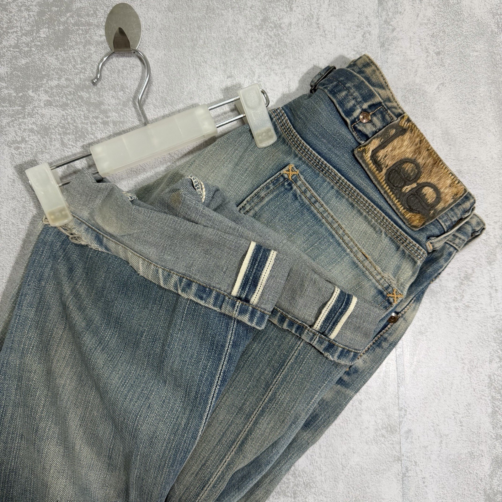 Rare Vintage Lee 1101 Cowboy Japan Selvedge Denim Honeycomb Vtg Buckle Back