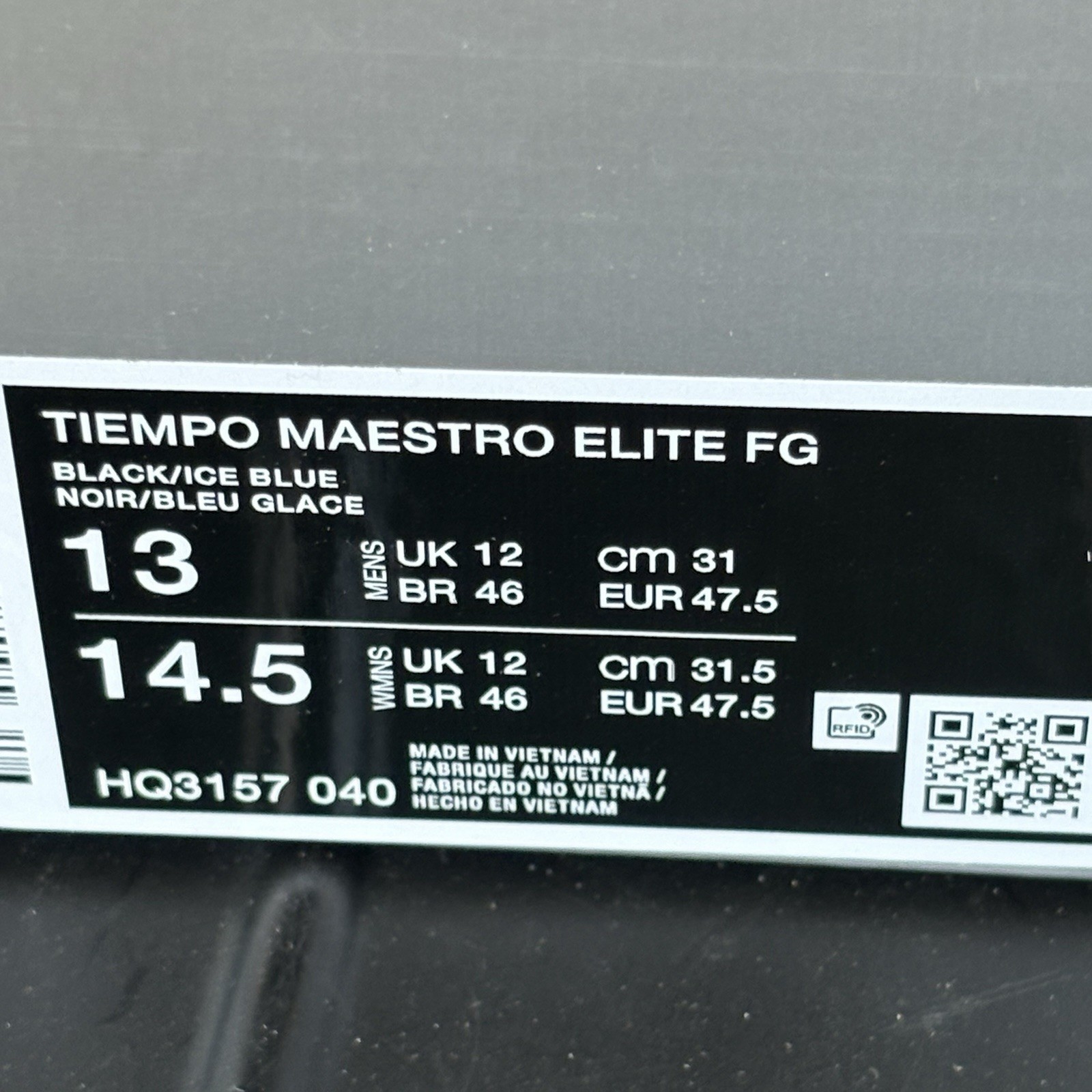 NENike Tiempo Maestro Elite FG ‘Black Ice Blue’ Men’s Size 13 NBY HQ3157-040