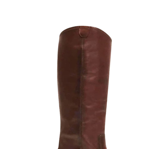 Handmade Brown Genuine Leather Tall Riding Boots Men’s Equestrian Custom Made